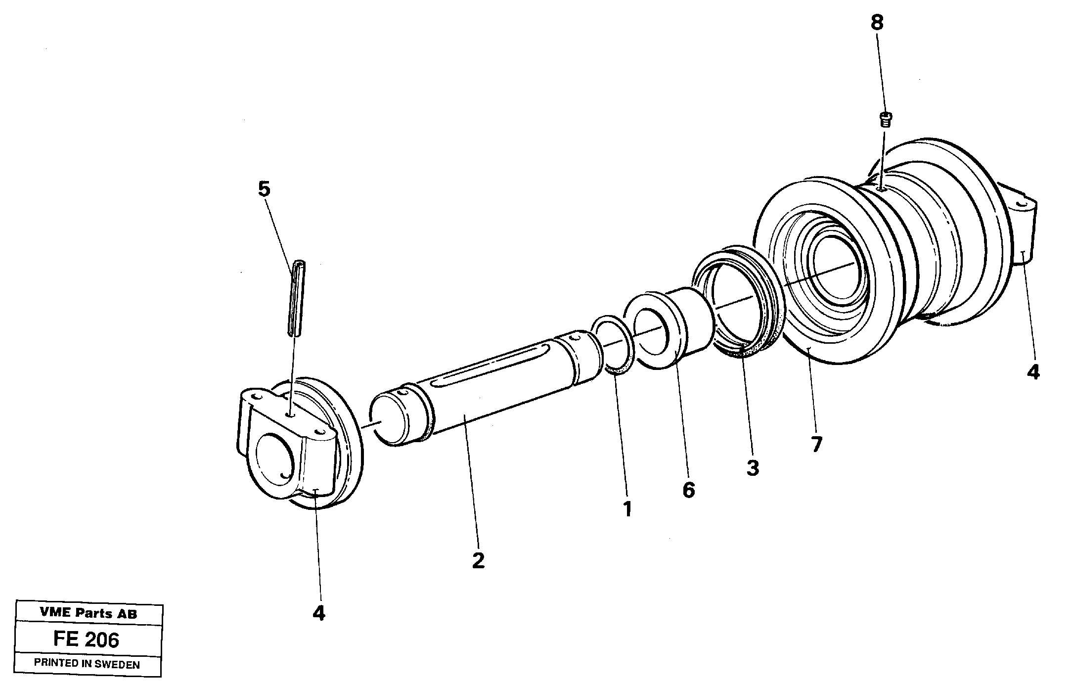 Схема запчастей Volvo EC620 - 21033 Bottom roller EC620 ?KERMAN ?KERMAN EC620 SER NO - 445