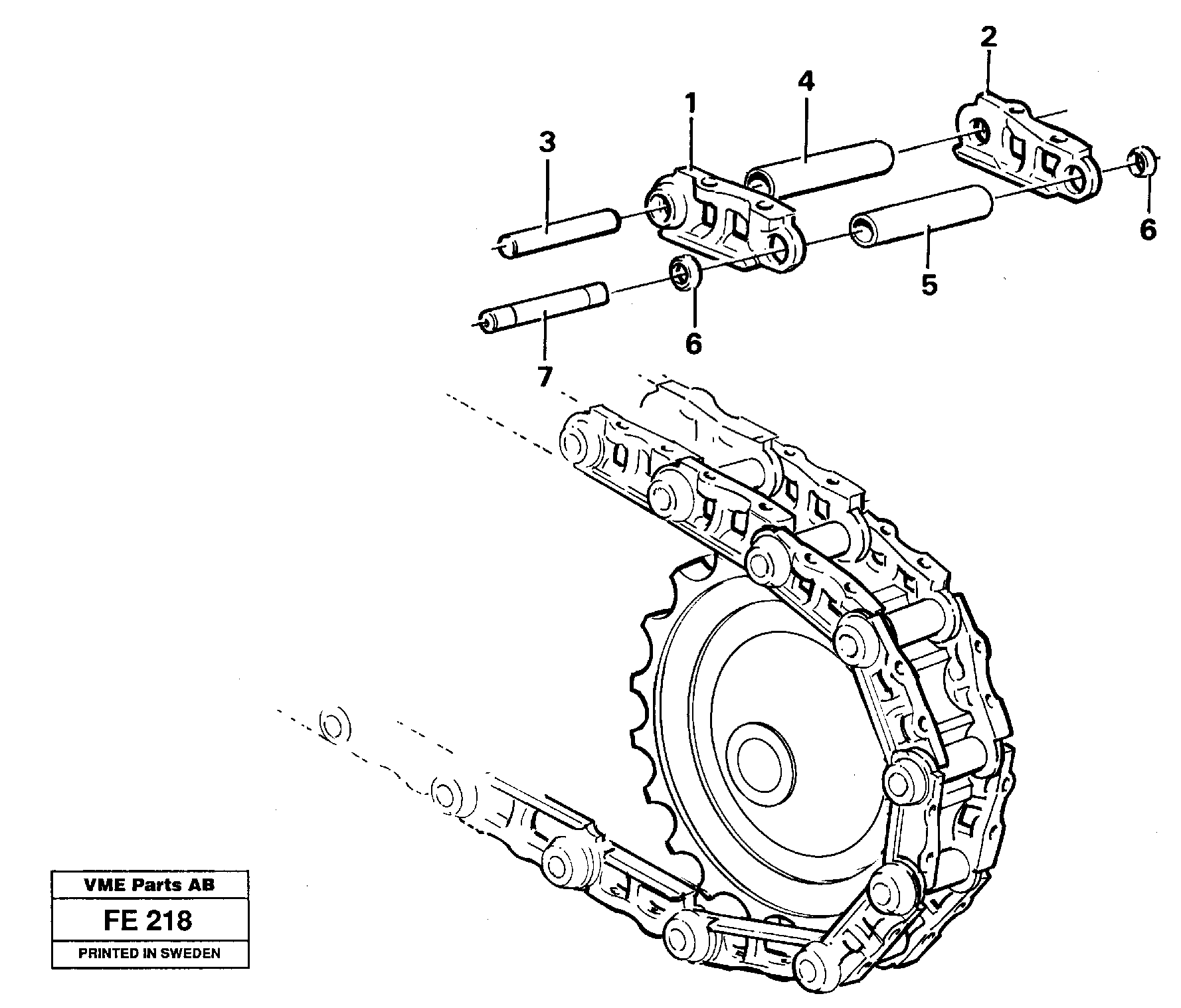 Схема запчастей Volvo EC620 - 37907 Гусеничная цепь EC620 ?KERMAN ?KERMAN EC620 SER NO - 445
