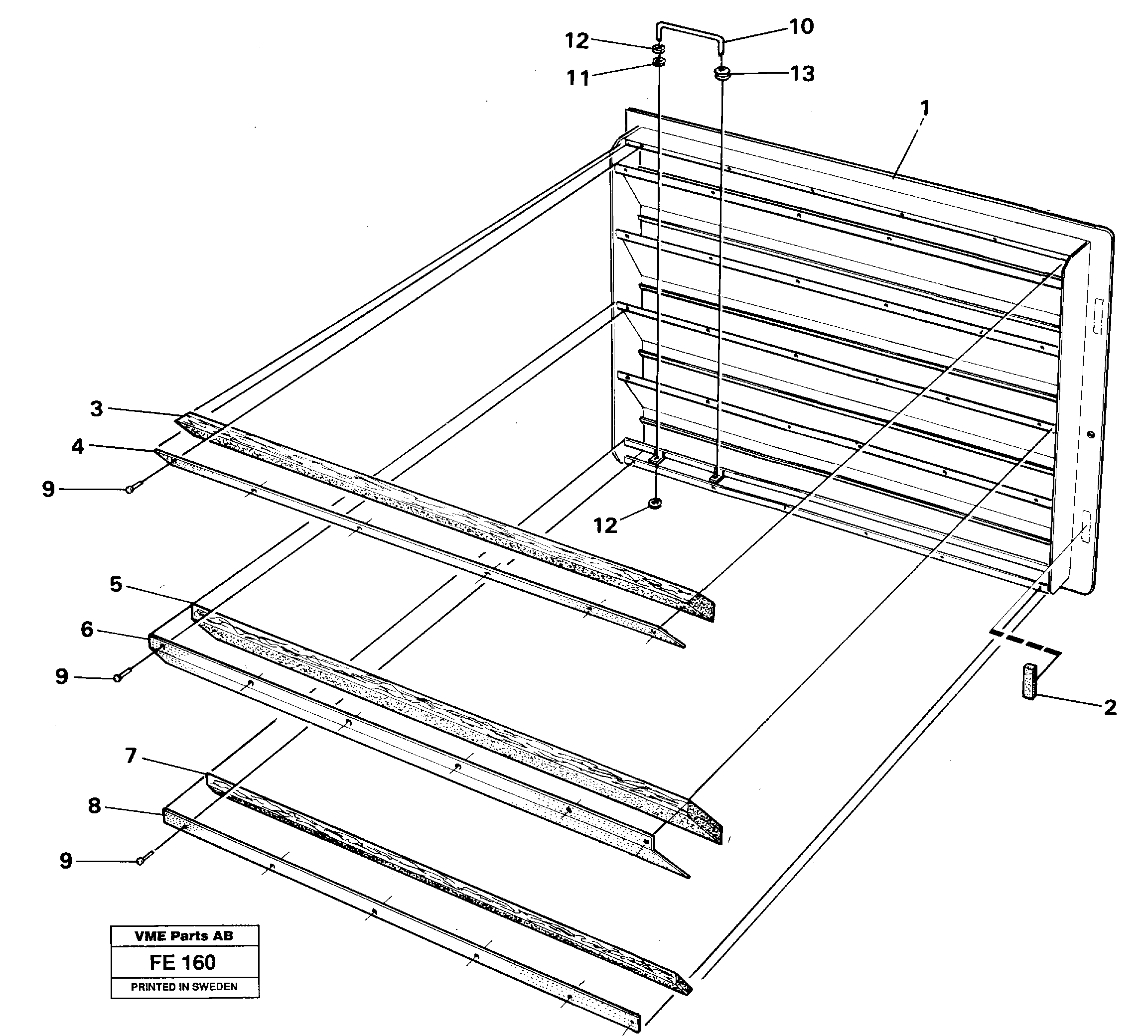 Схема запчастей Volvo EC620 - 19694 Door Lh rear EC620 ?KERMAN ?KERMAN EC620 SER NO - 445