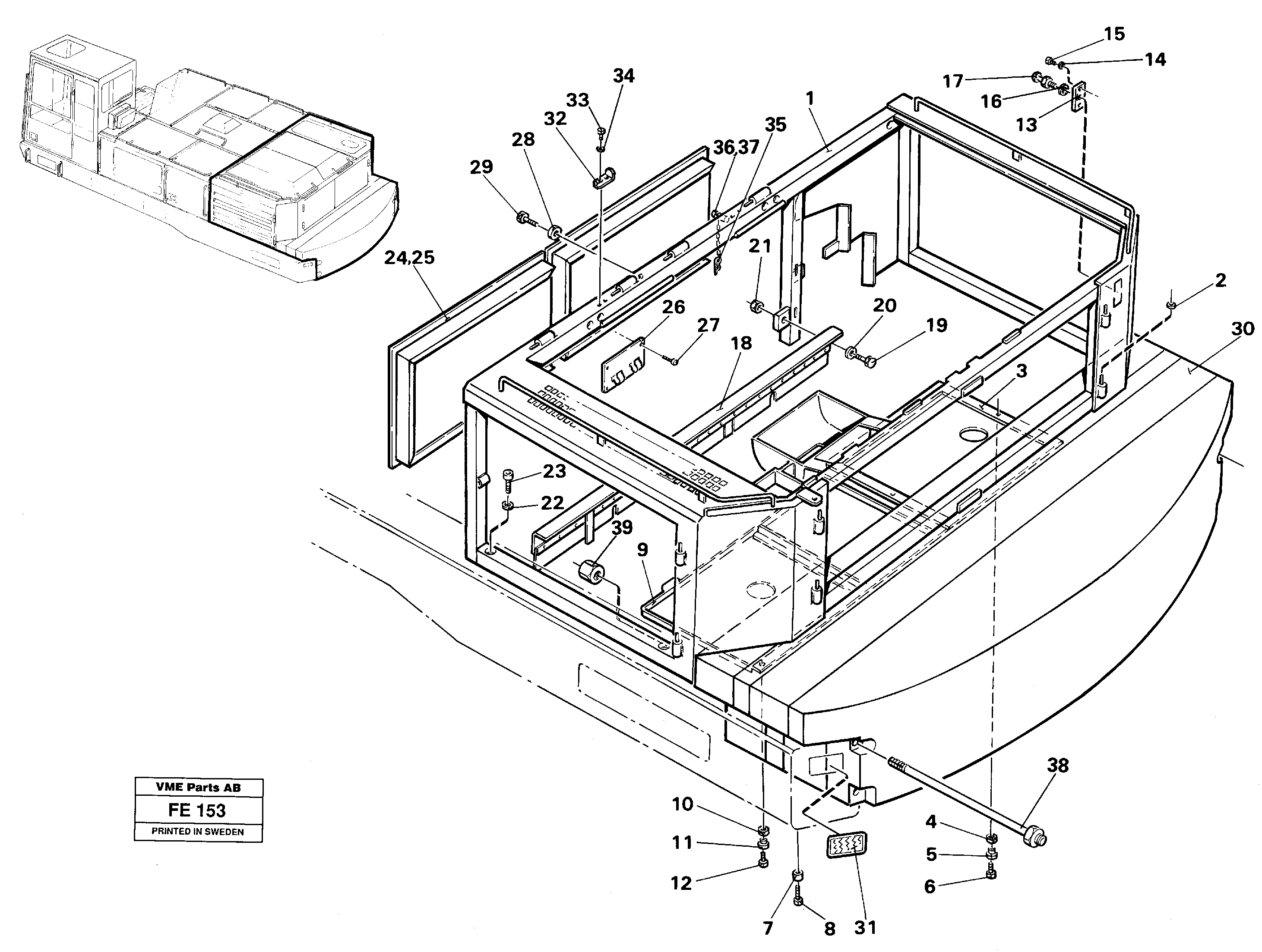 Схема запчастей Volvo EC620 - 33112 Frame, engine cover rear EC620 ?KERMAN ?KERMAN EC620 SER NO - 445