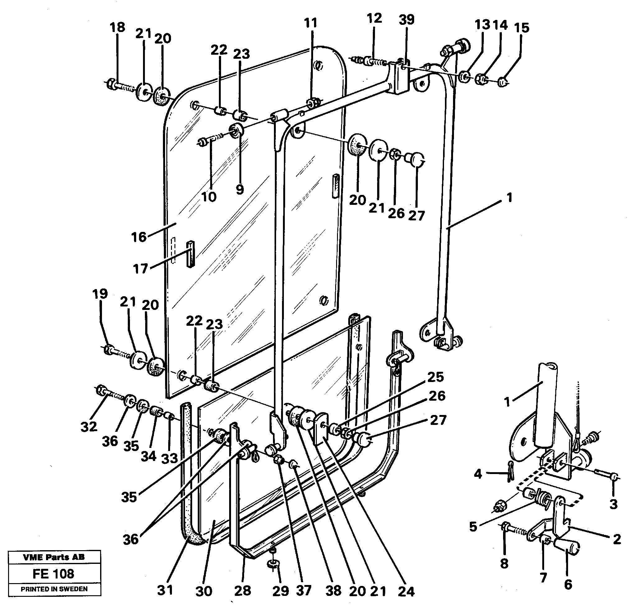 Схема запчастей Volvo EC620 - 26866 Front window EC620 ?KERMAN ?KERMAN EC620 SER NO - 445