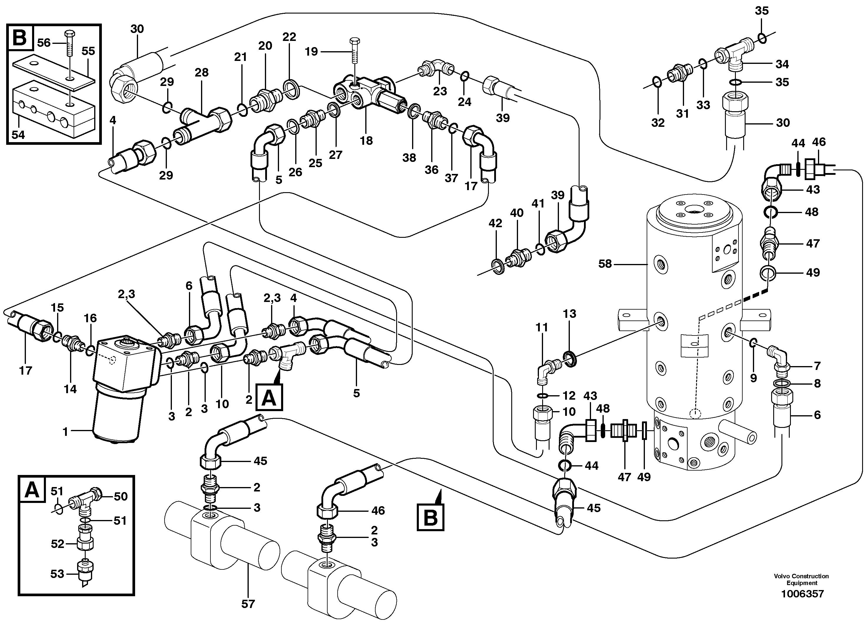 Схема запчастей Volvo EW200B - 102055 Рулевая система EW200B