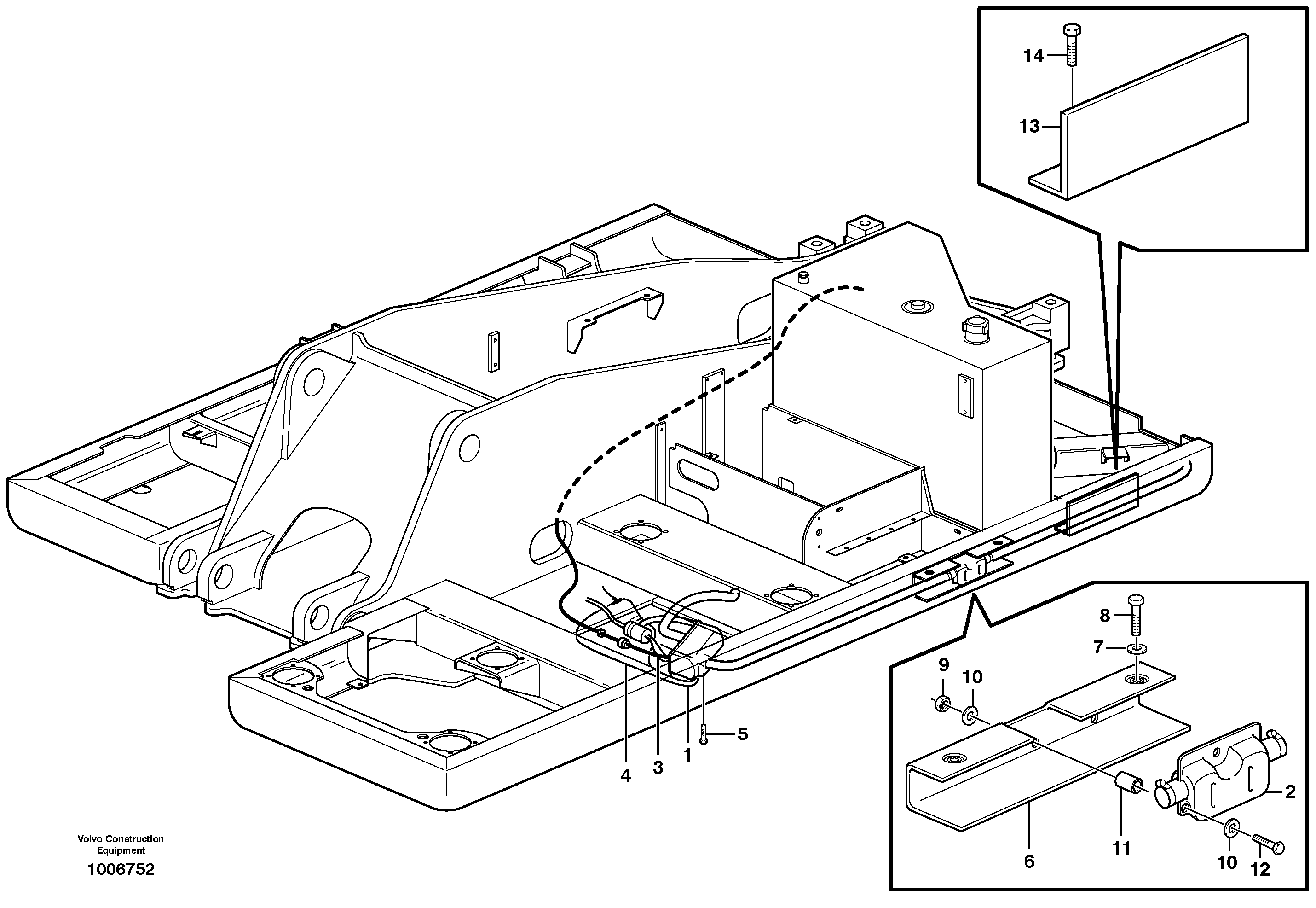 Схема запчастей Volvo EW200B - 20077 Heater, diesel, installation EW200B