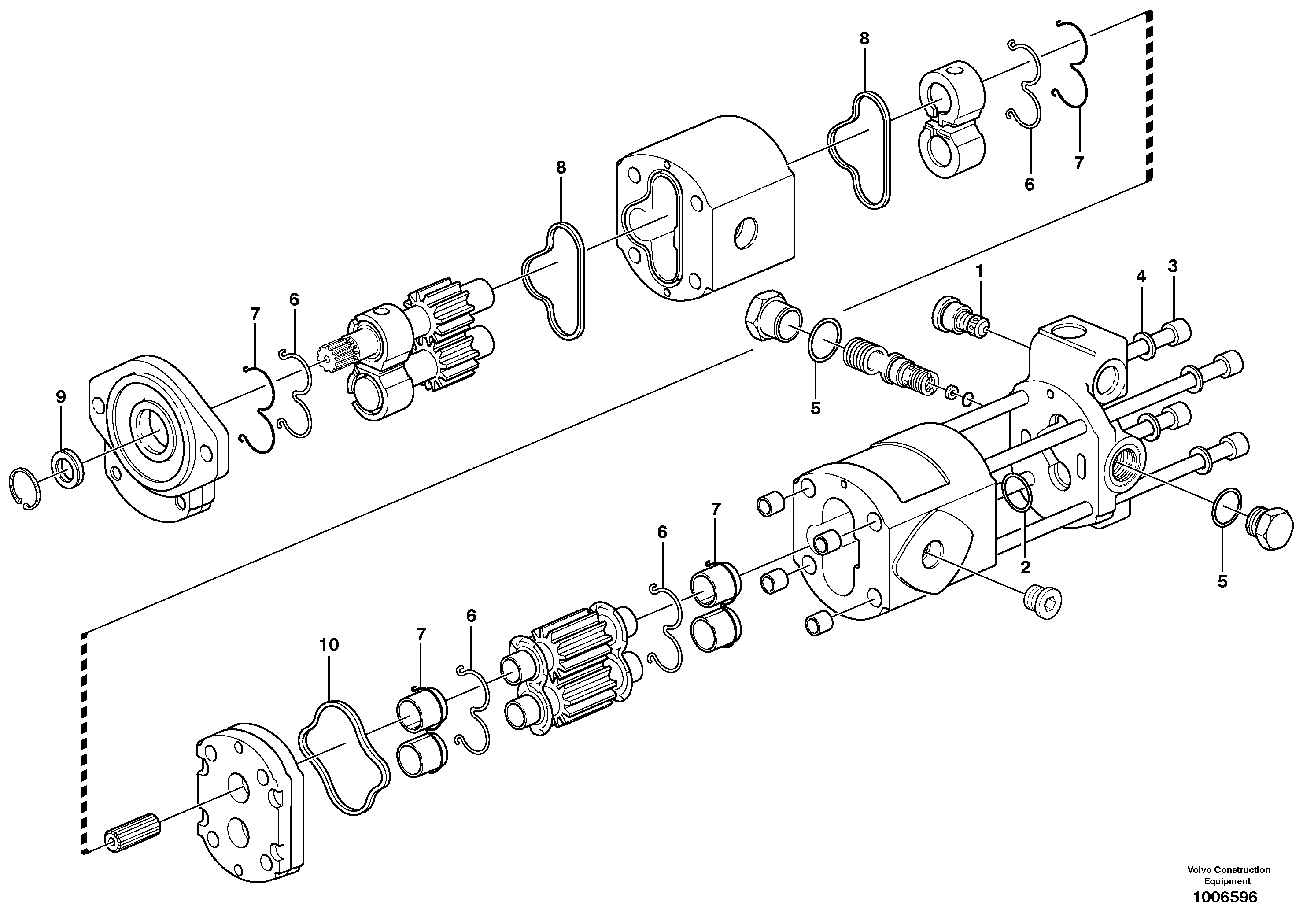 Схема запчастей Volvo EW200B - 13860 Гидронасос (основной насос) EW200B