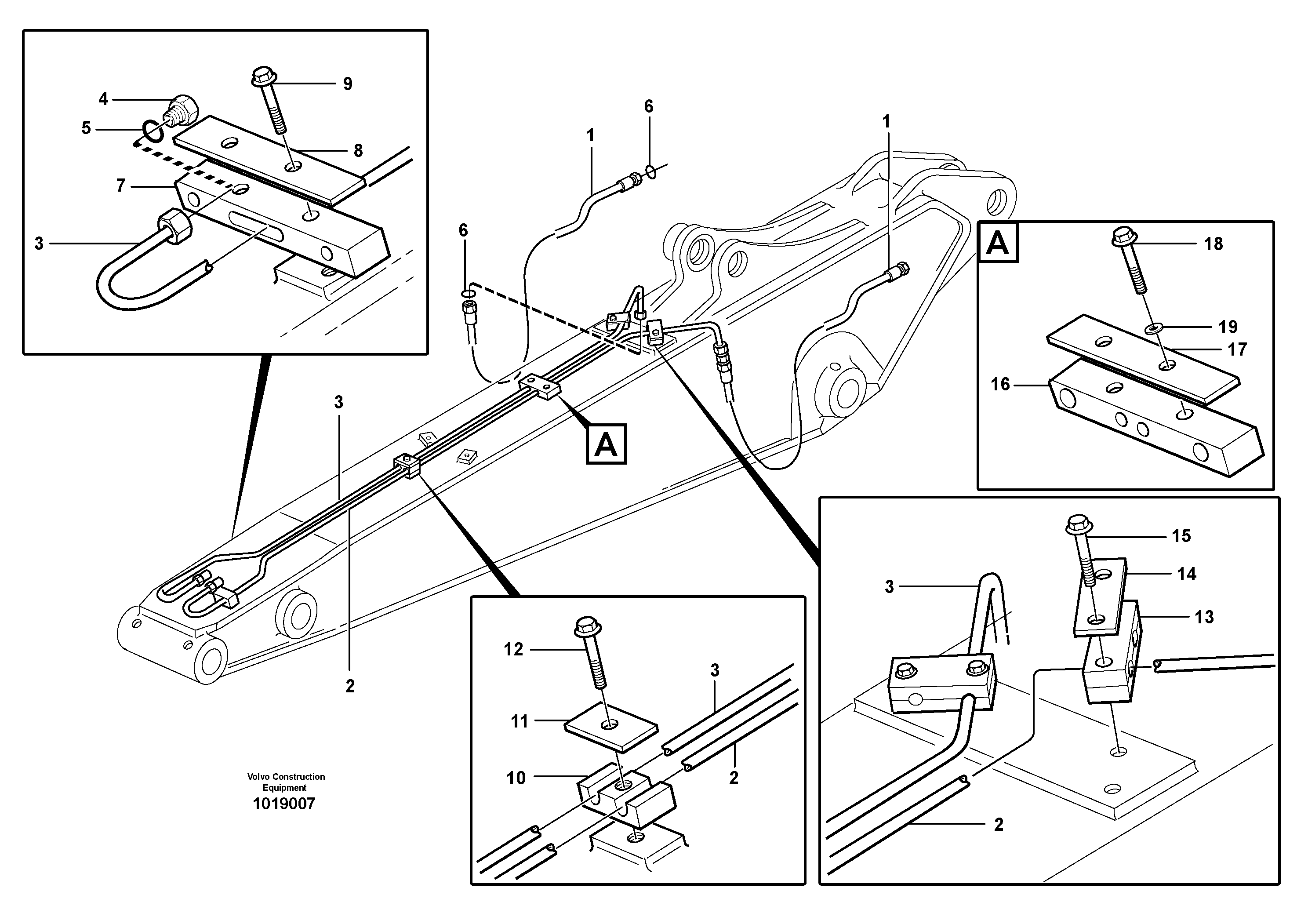 Схема запчастей Volvo EW200B - 14892 Hydr. quick fit equipm. dipper arm EW200B