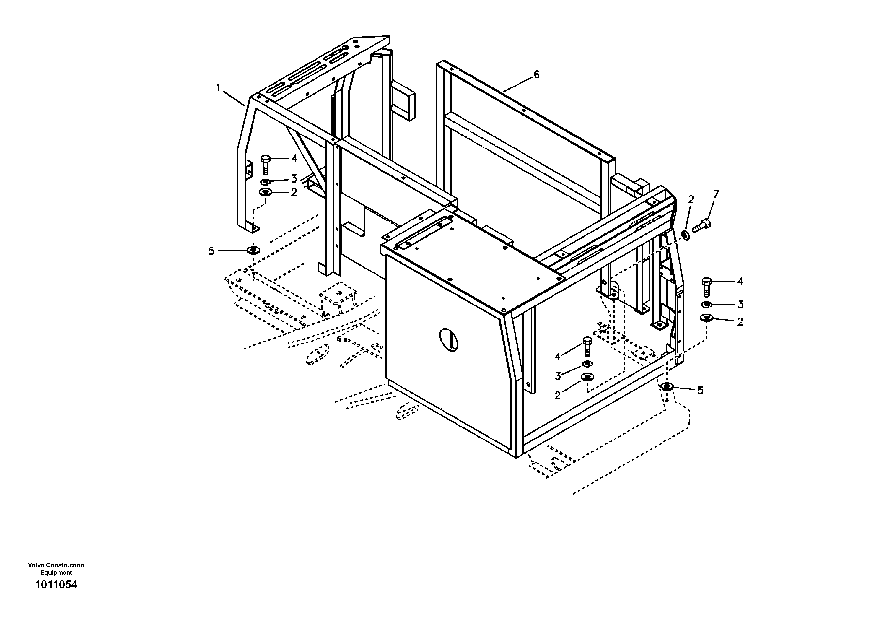 Схема запчастей Volvo EW145B - 37712 Cowl frame EW145B