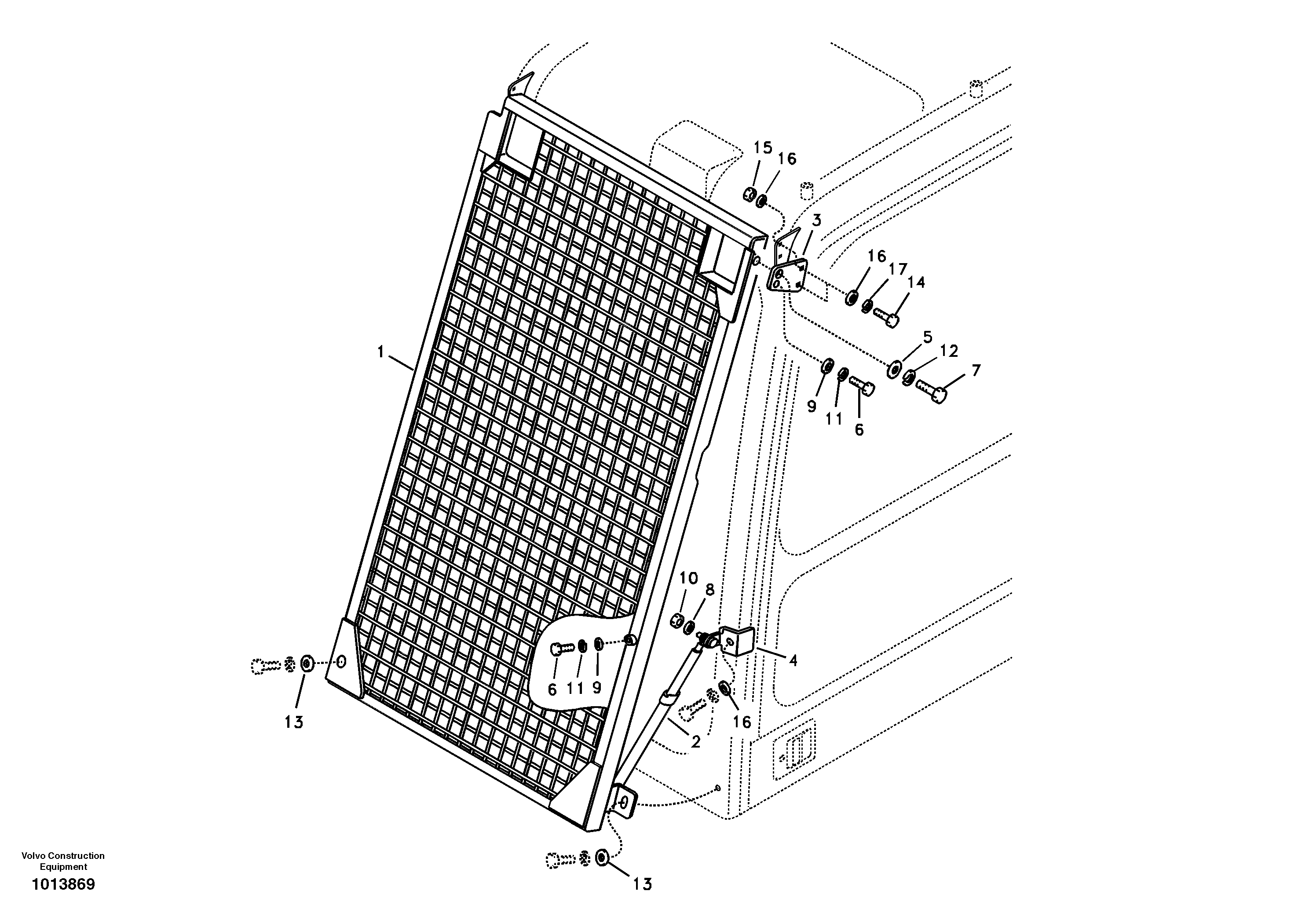 Схема запчастей Volvo EW145B - 22904 Windshield protection EW145B
