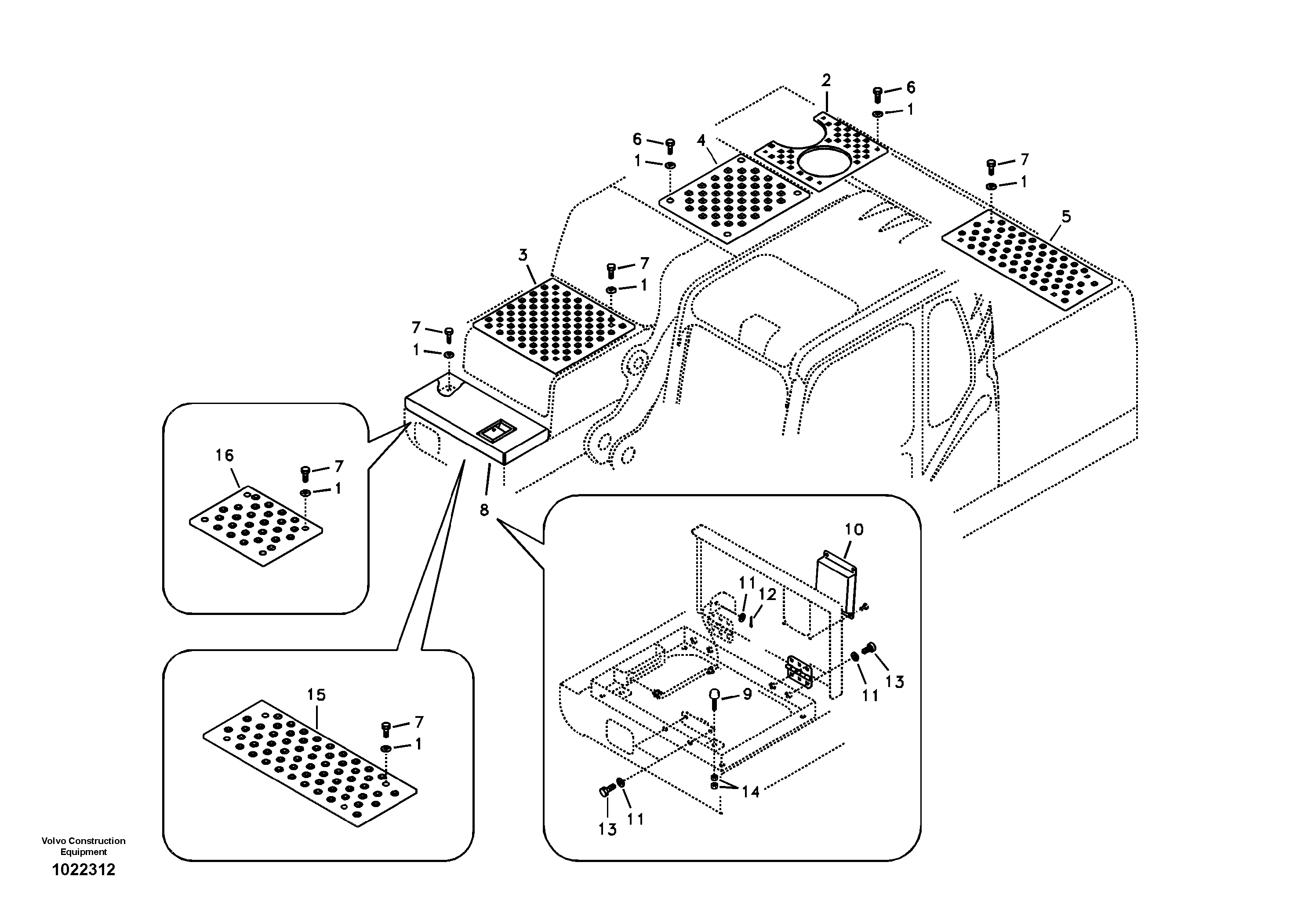 Схема запчастей Volvo EW145B - 36194 Anti slip EW145B