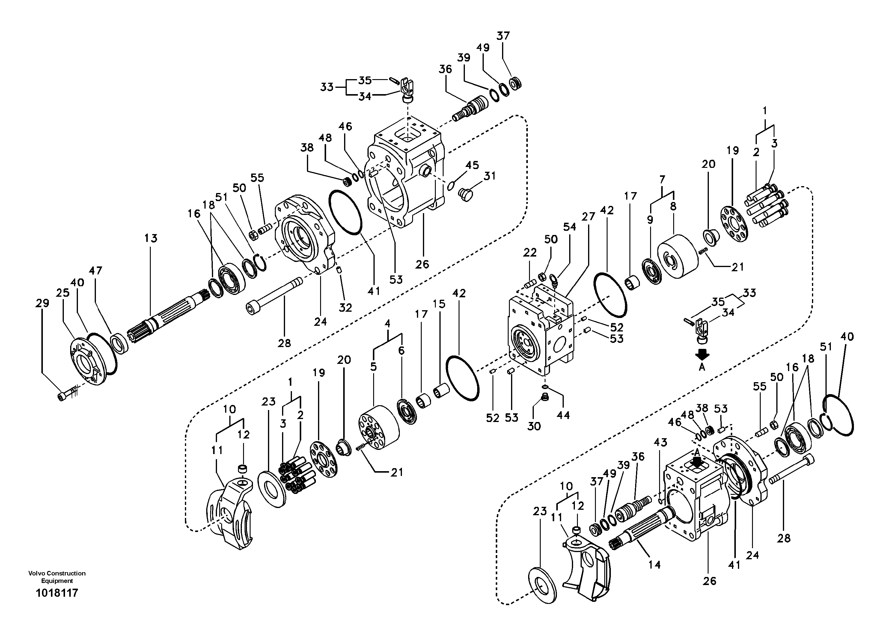 Схема запчастей Volvo EW145B - 89282 Гидронасос (основной насос) EW145B