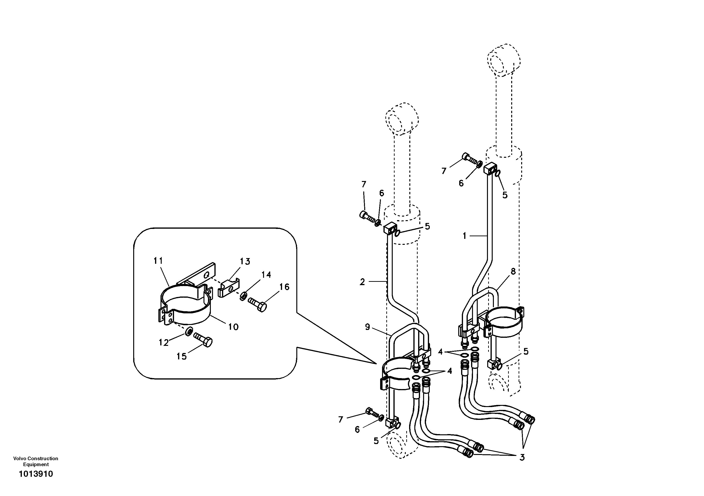 Схема запчастей Volvo EW145B - 23678 Working hydraulic, boom cylinder EW145B