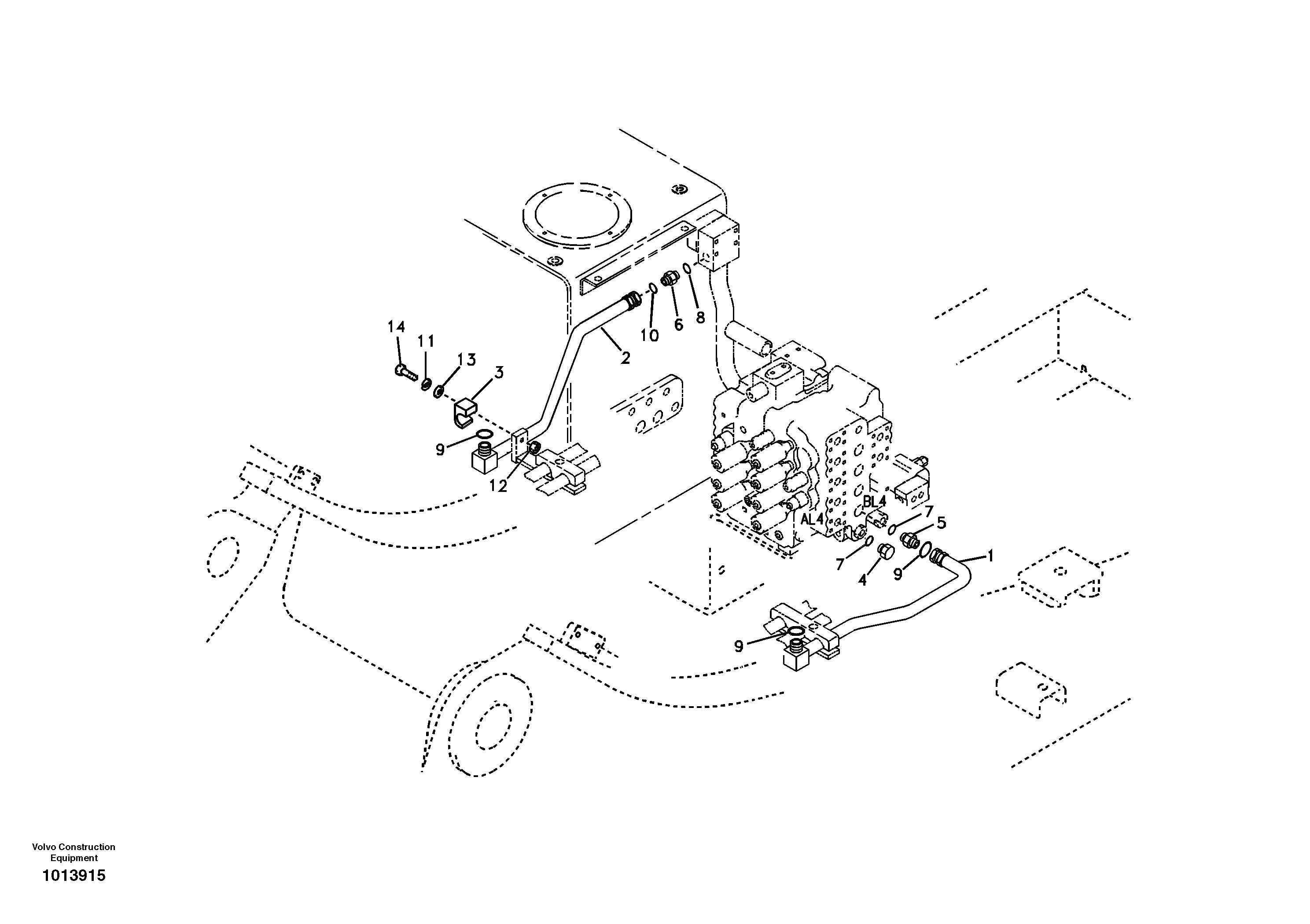 Схема запчастей Volvo EW145B - 23689 Working hydraulic, hammer and shear for upper EW145B