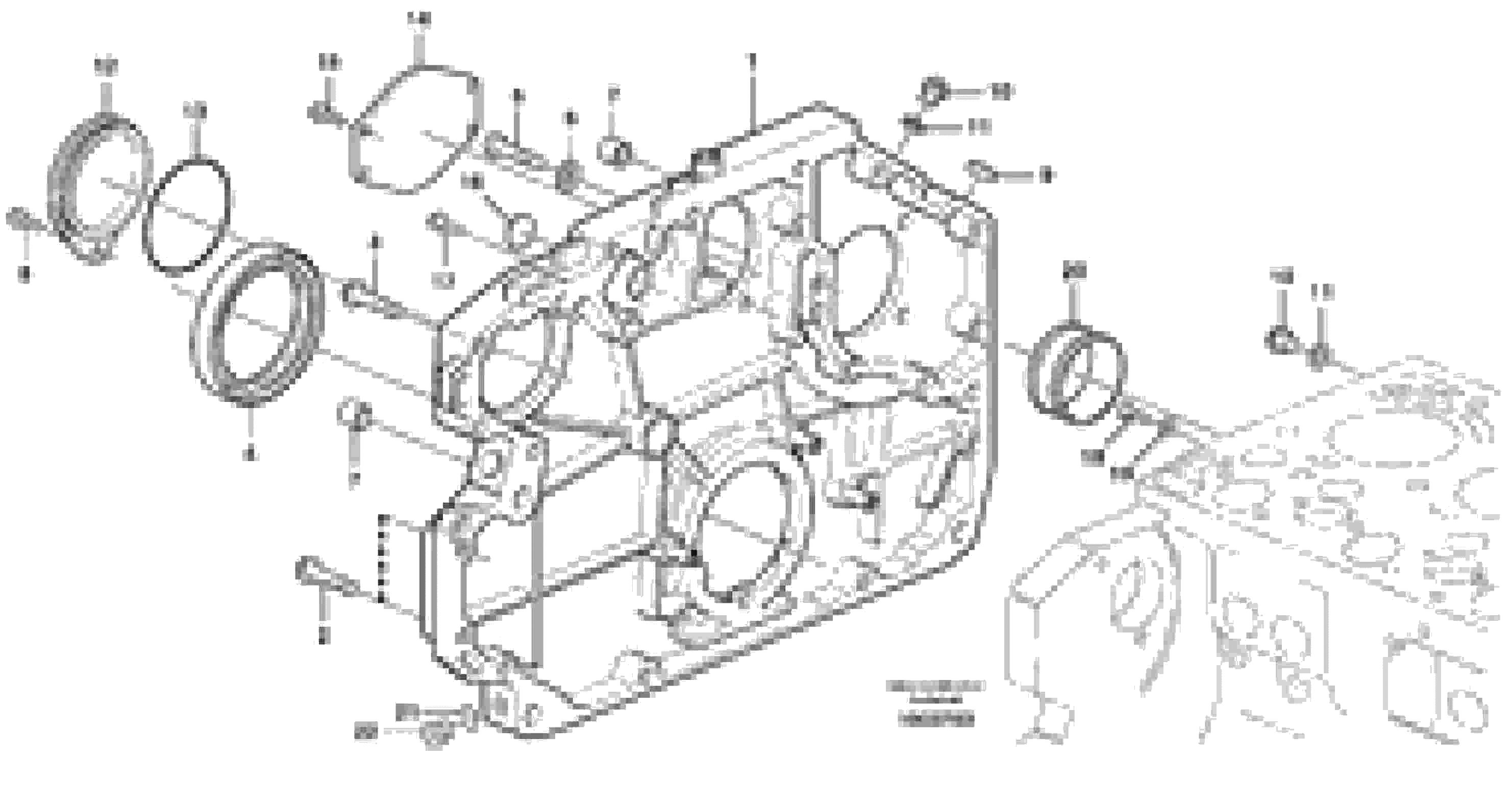Схема запчастей Volvo EW145B - 98661 Timing gear casing and gears EW145B
