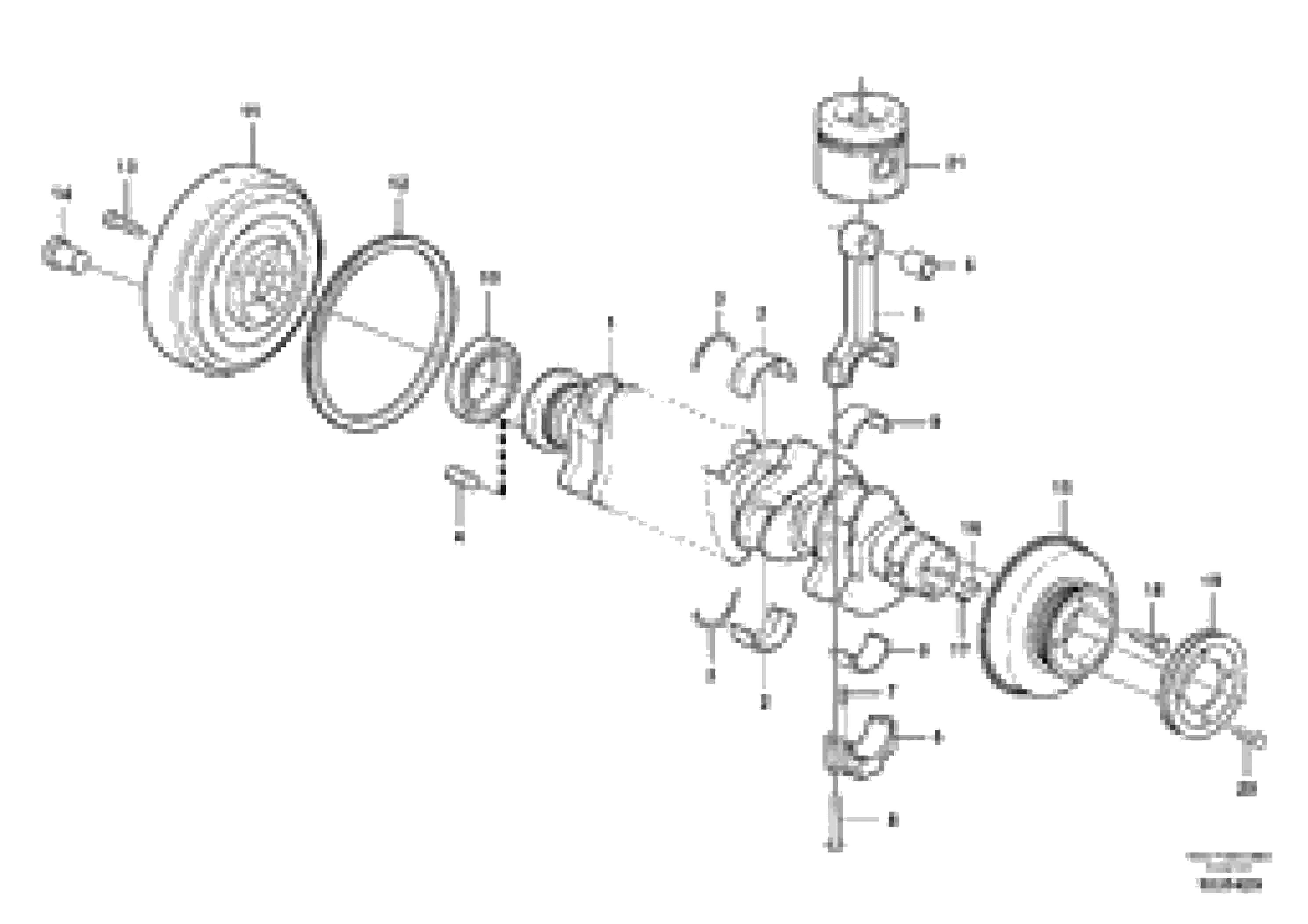 Схема запчастей Volvo EW145B - 81552 Crankshaft and related parts EW145B