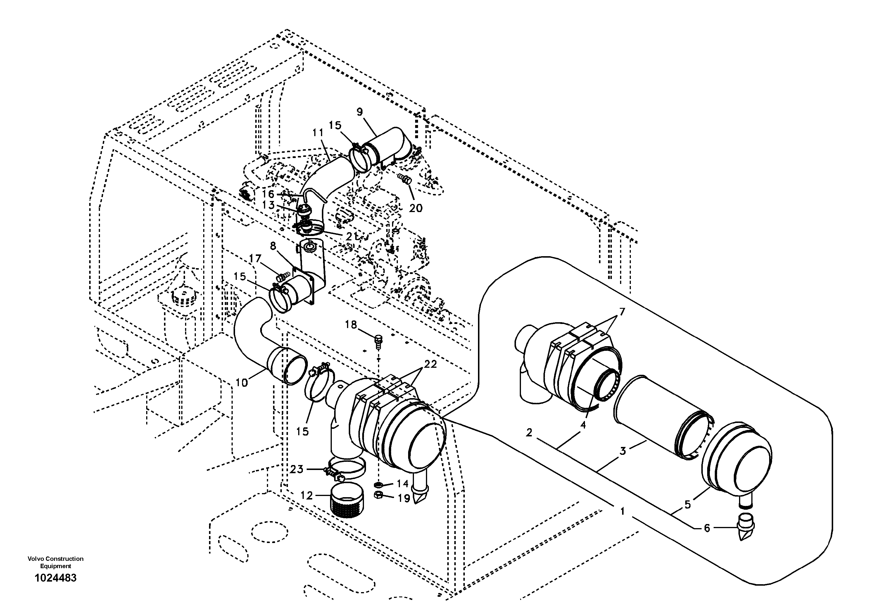 Схема запчастей Volvo EW145B - 31190 Система впуска EW145B