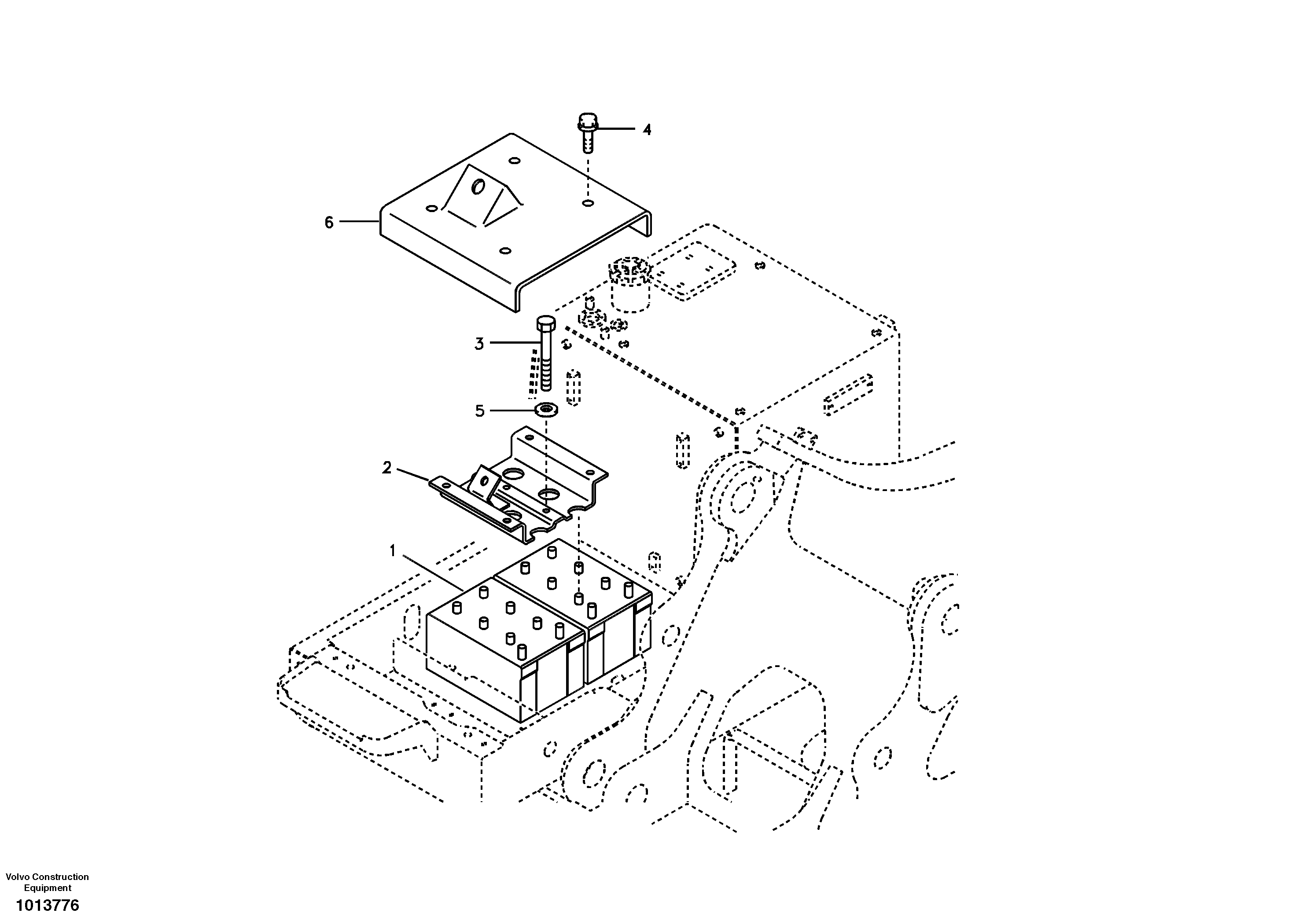 Схема запчастей Volvo EW145B - 17502 Battery with assembling details EW145B