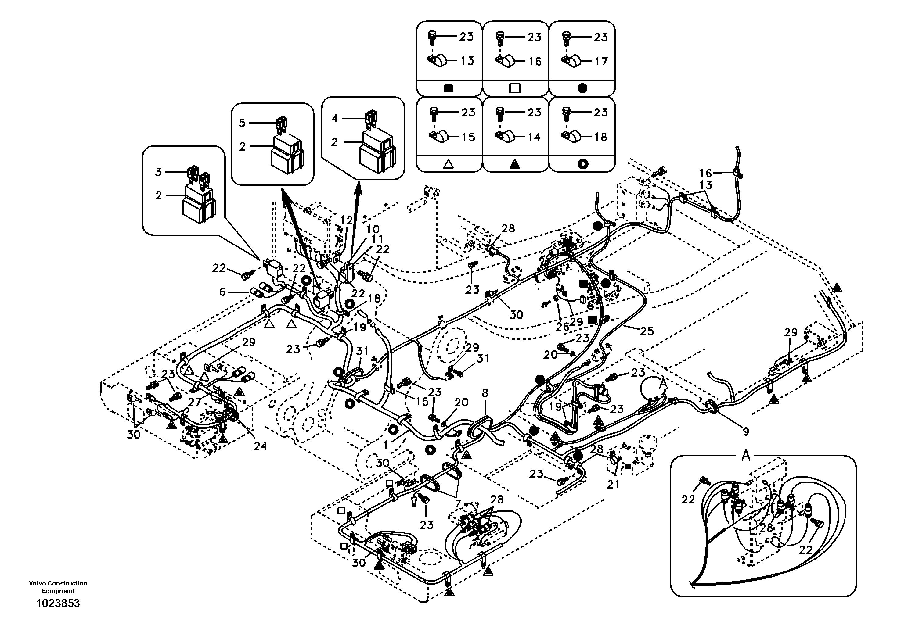 Схема запчастей Volvo EW145B - 24820 Cable and wire harness, main EW145B