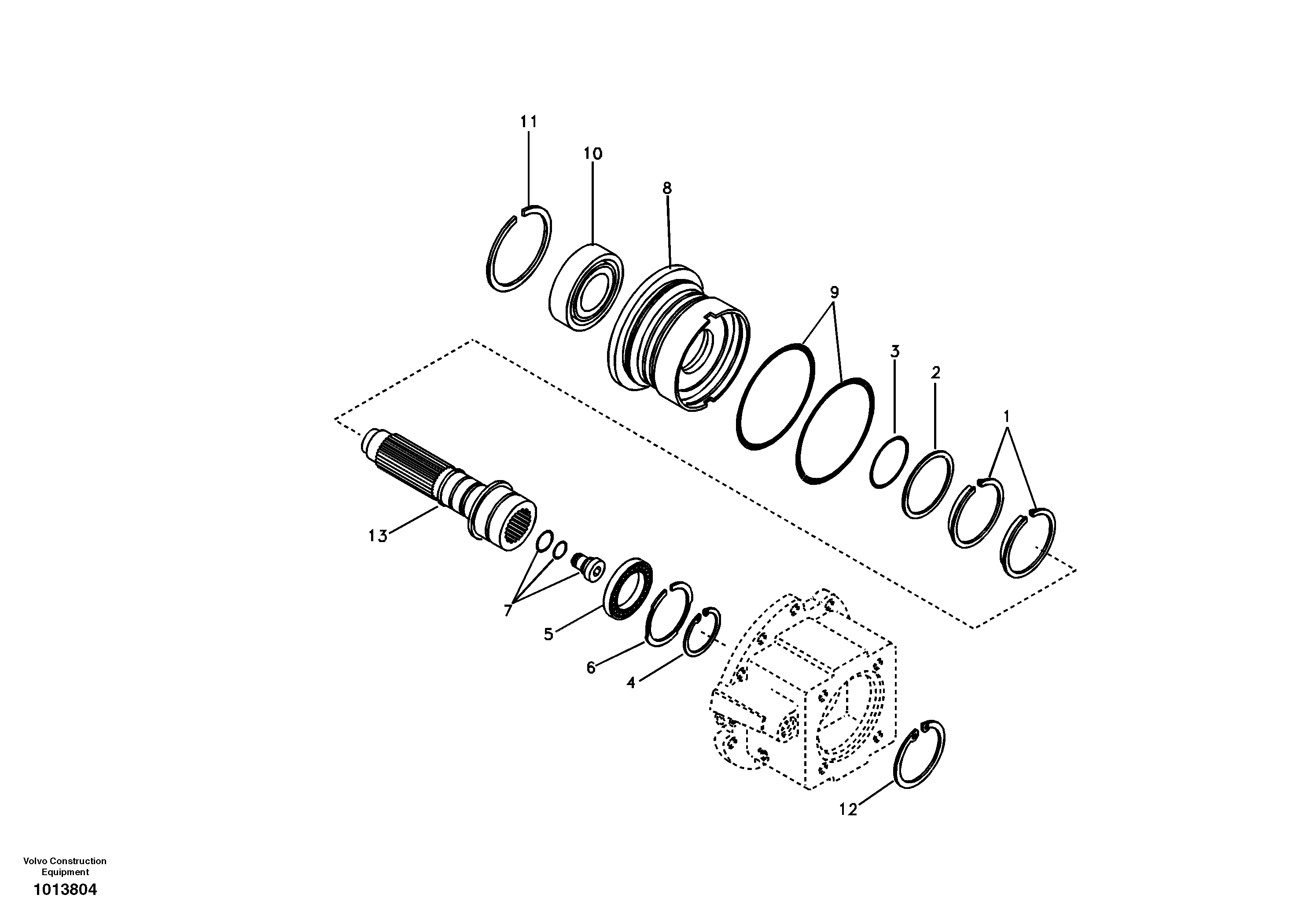 Схема запчастей Volvo EW145B - 20186 Input shaft EW145B