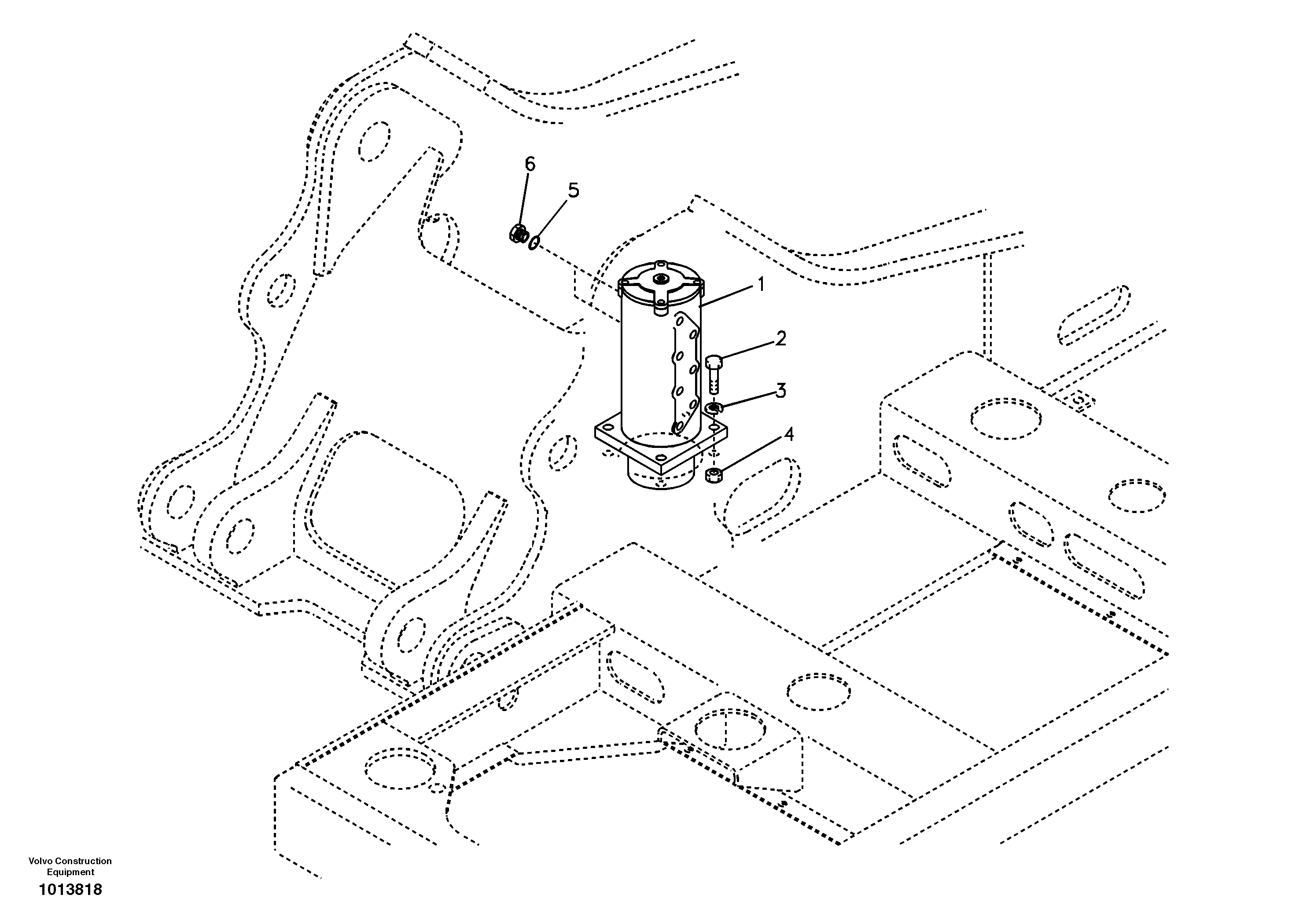 Схема запчастей Volvo EW145B - 91549 Turning joint, mounting EW145B