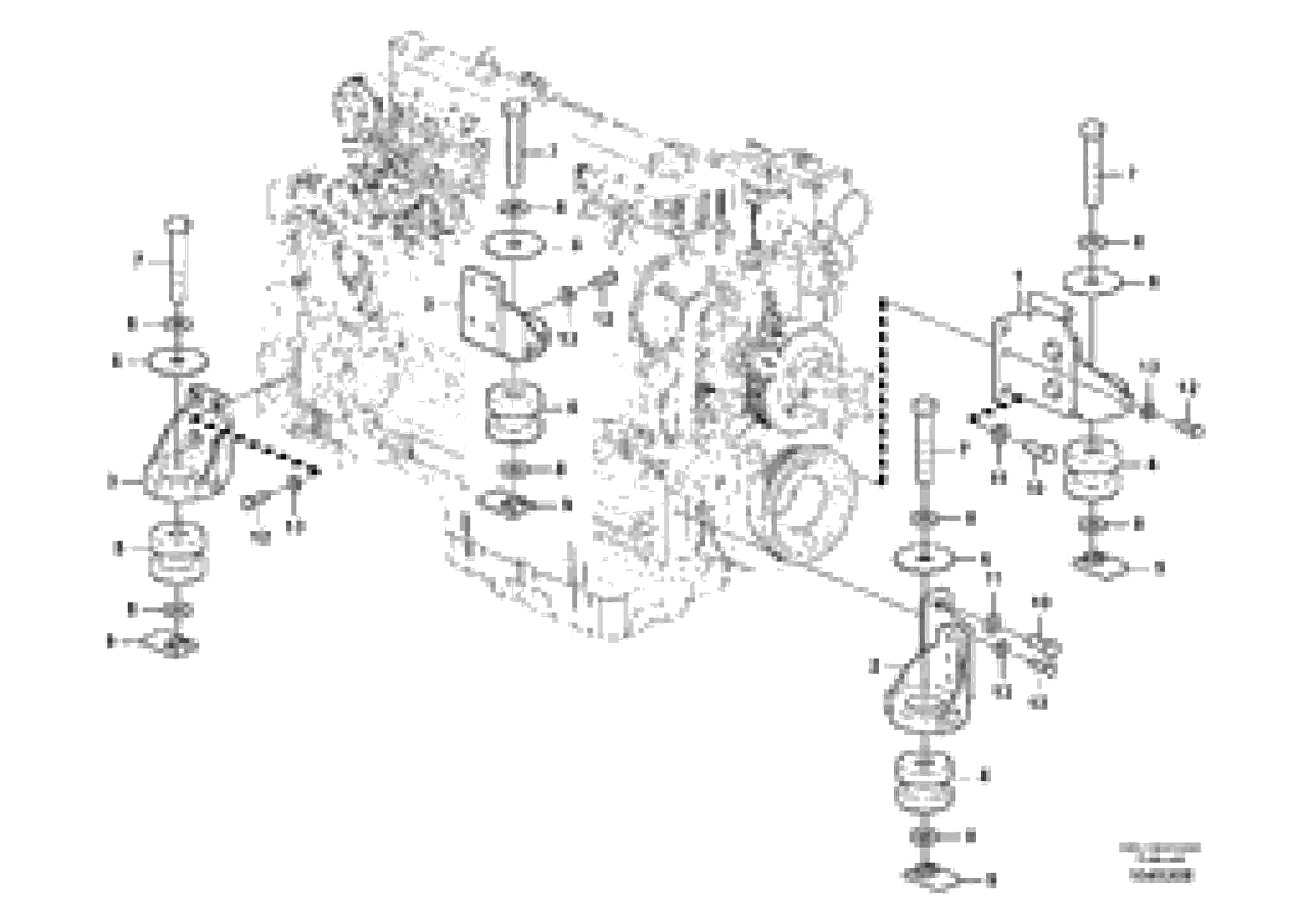 Схема запчастей Volvo EW145B - 75516 Установка двигателя EW145B PRIME S/N 15001-