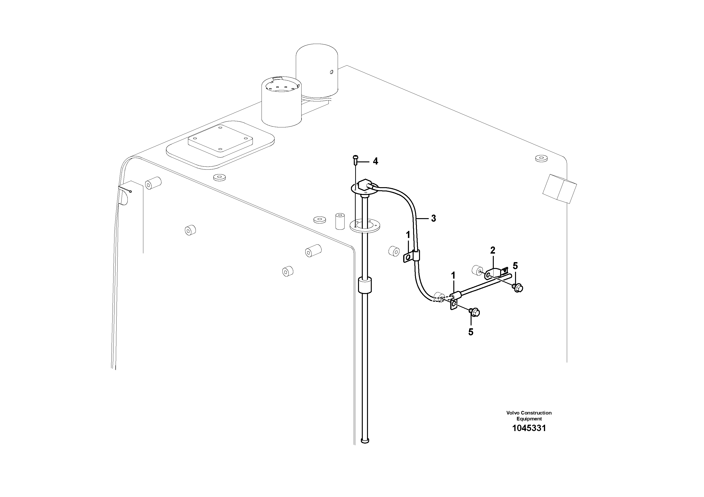Схема запчастей Volvo EW145B - 49653 Electrical sensor EW145B PRIME S/N 15001-