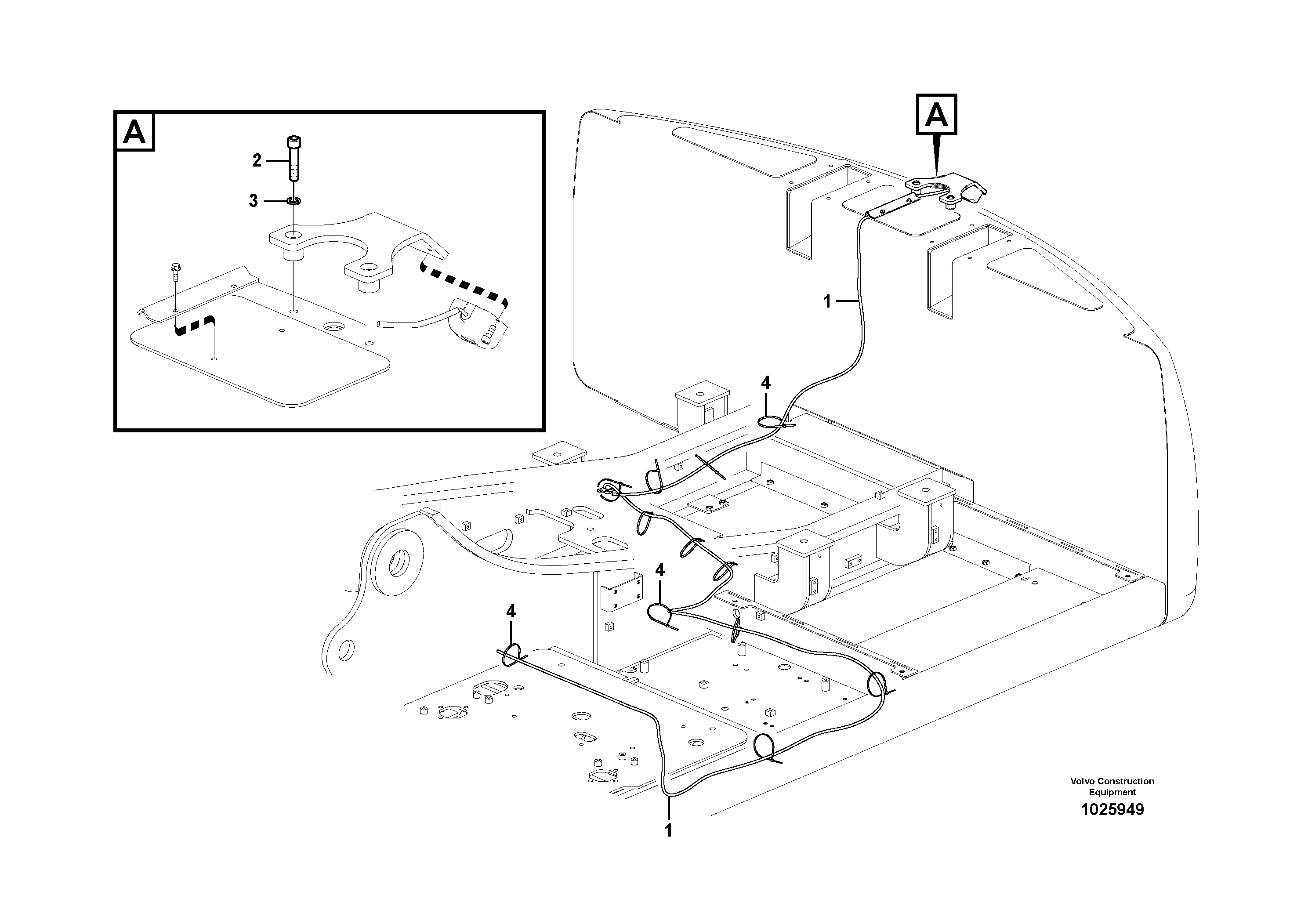 Схема запчастей Volvo EW145B - 76642 Rear view camera EW145B PRIME S/N 15001-