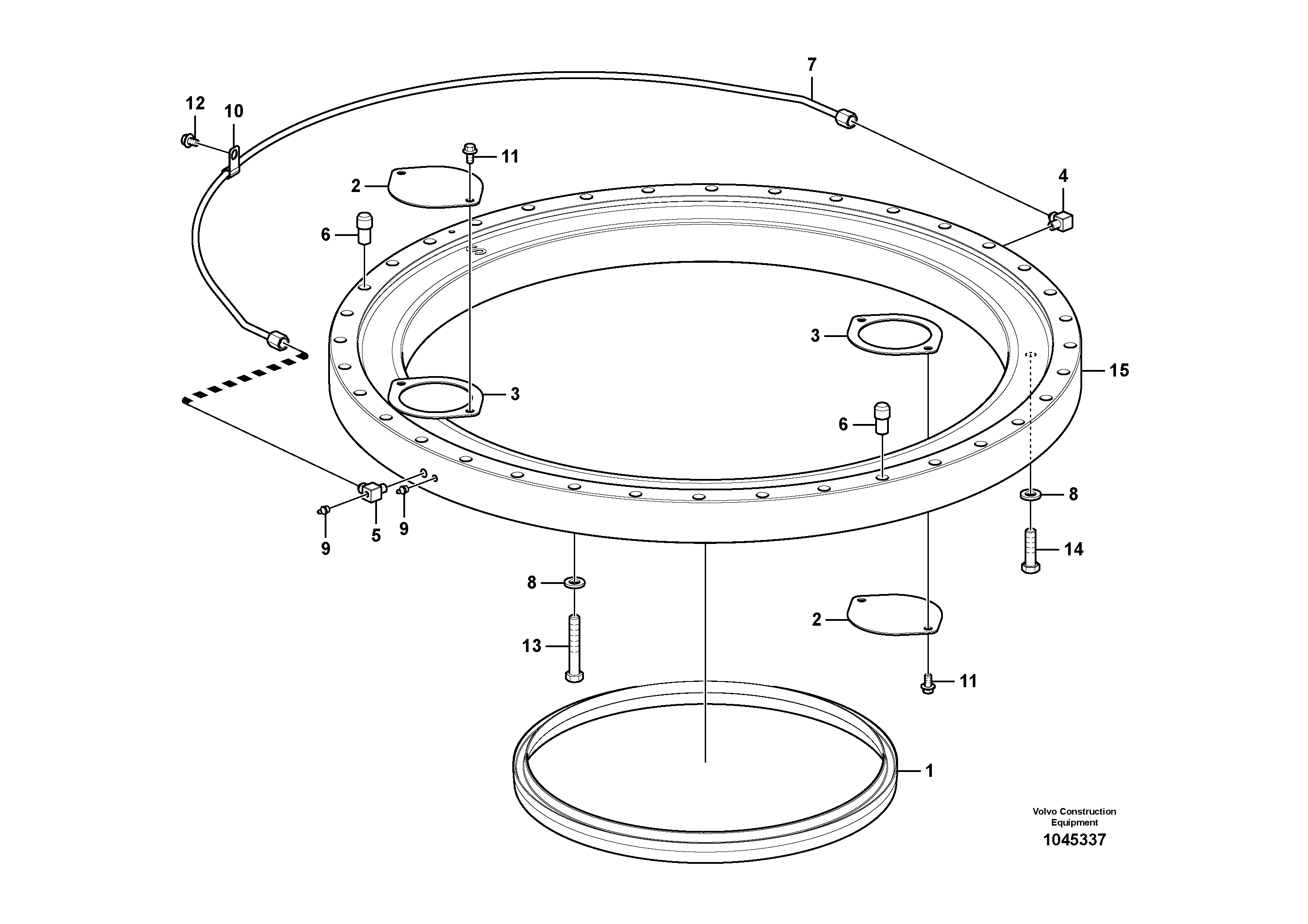 Схема запчастей Volvo EW145B - 95319 Swing system EW145B