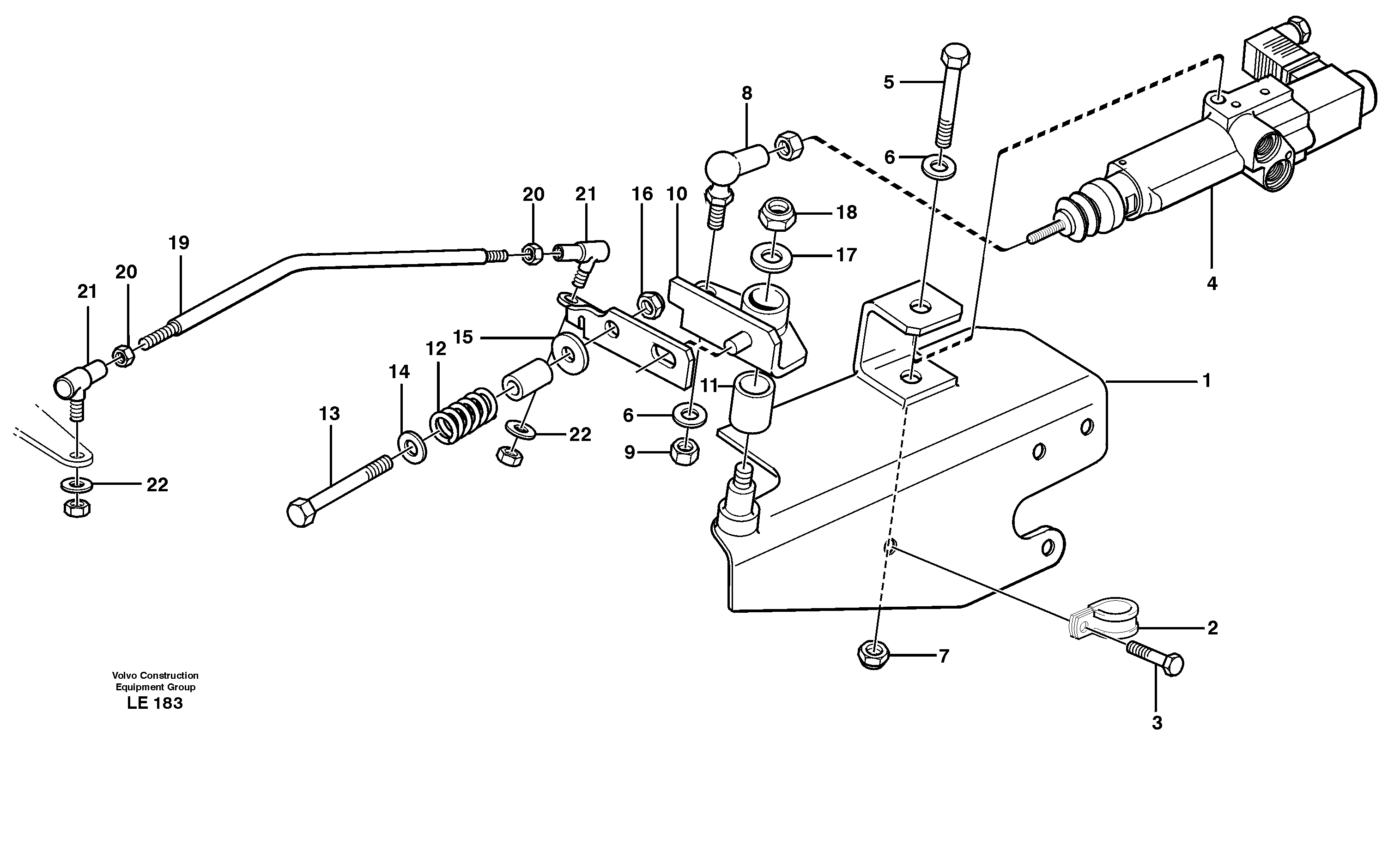 Схема запчастей Volvo EC160 - 105082 Speed control EC160 SER NO 1001-