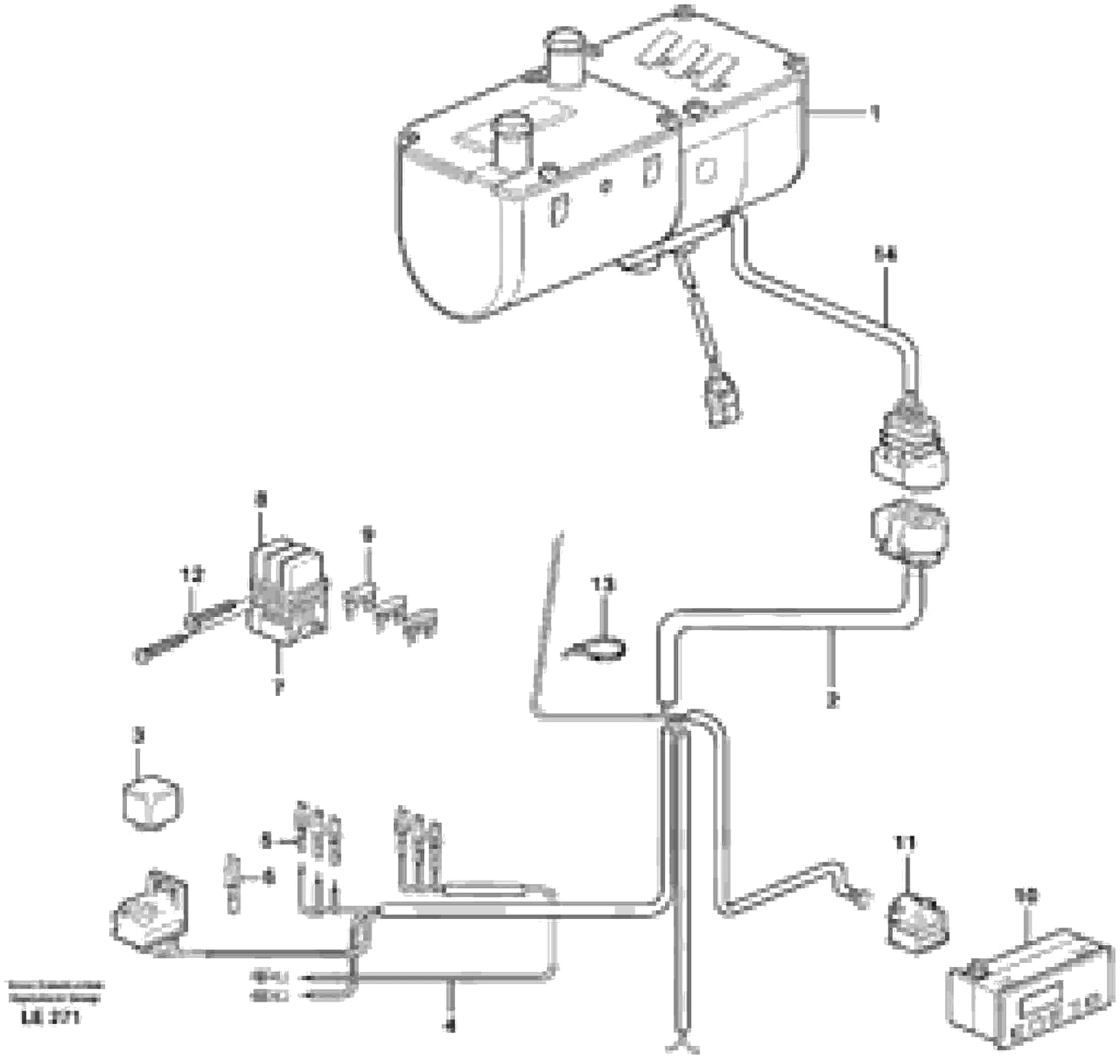 Схема запчастей Volvo EC160 - 9555 Electric installation, diesel heater EC160 SER NO 1001-