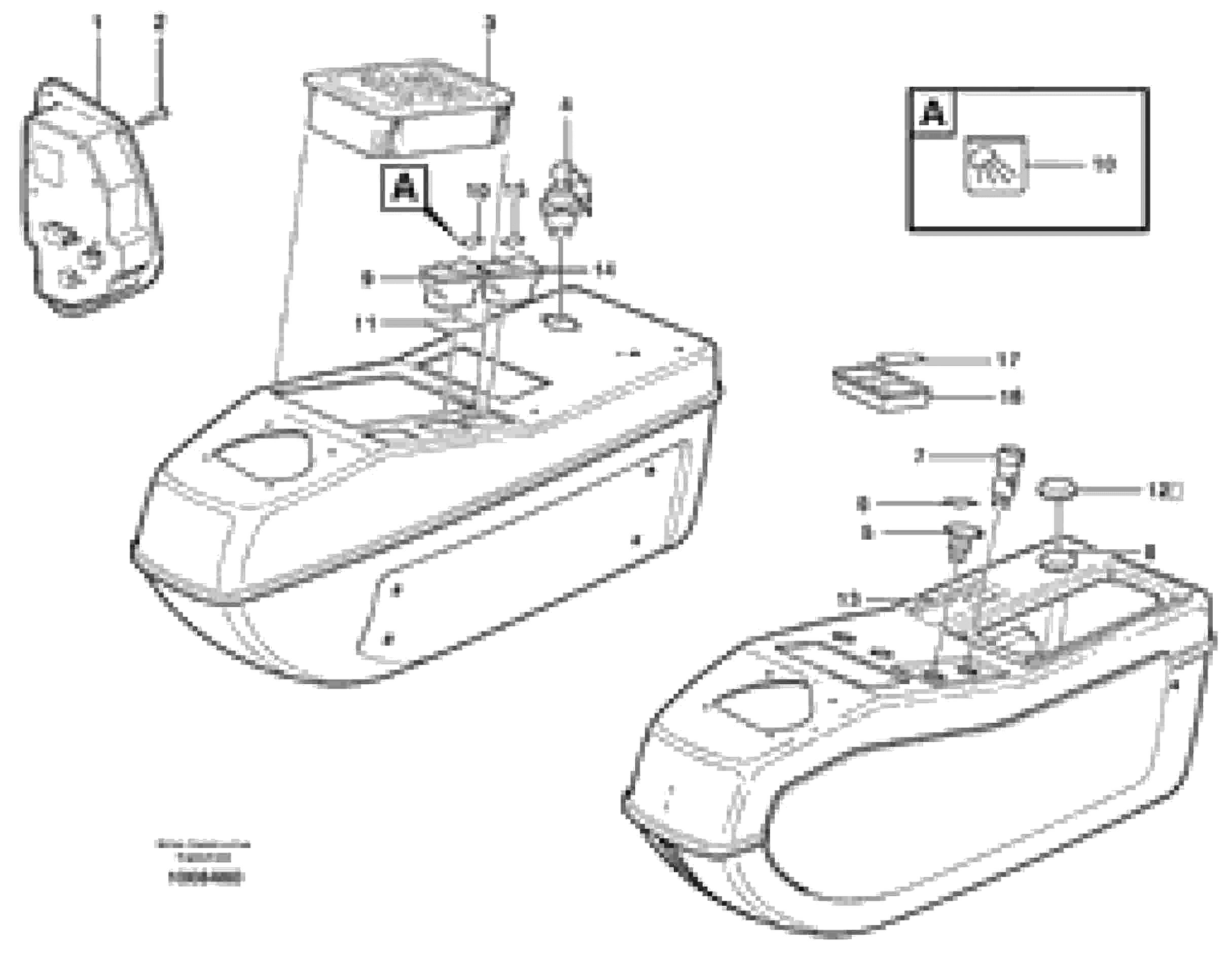 Схема запчастей Volvo EC160 - 35155 Rocker switch panel, Rh. Lh EC160 SER NO 1001-