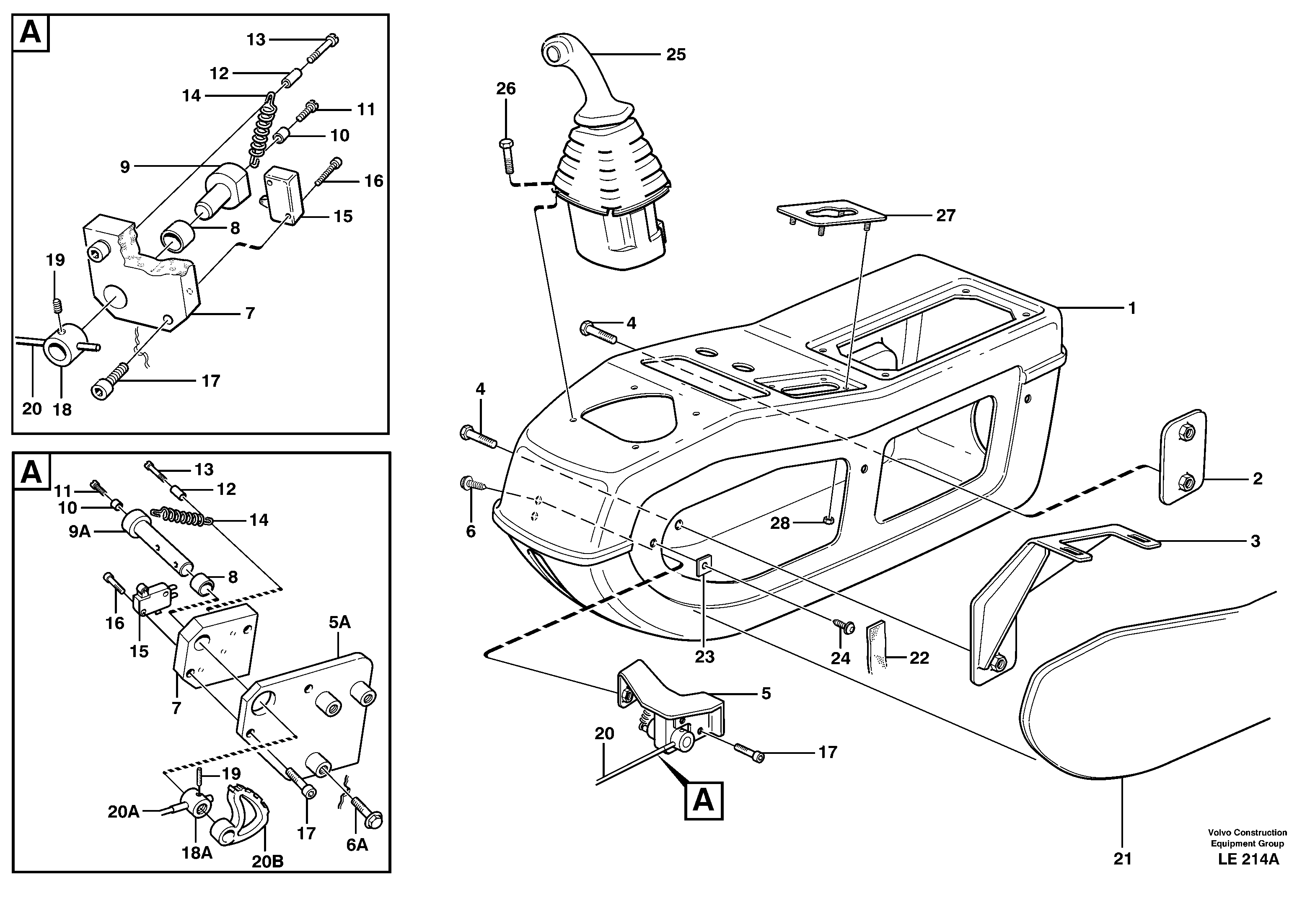 Схема запчастей Volvo EC160 - 35429 Side panel, left EC160 SER NO 1001-
