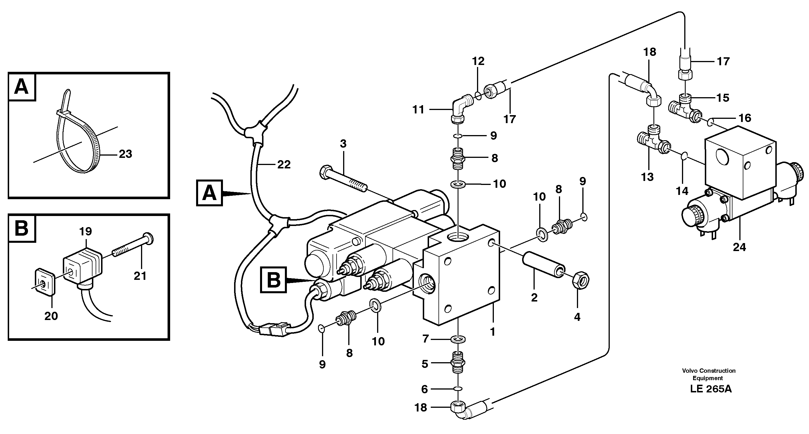 Схема запчастей Volvo EC160 - 37162 Hydraulic system, X3 EC160 SER NO 1001-