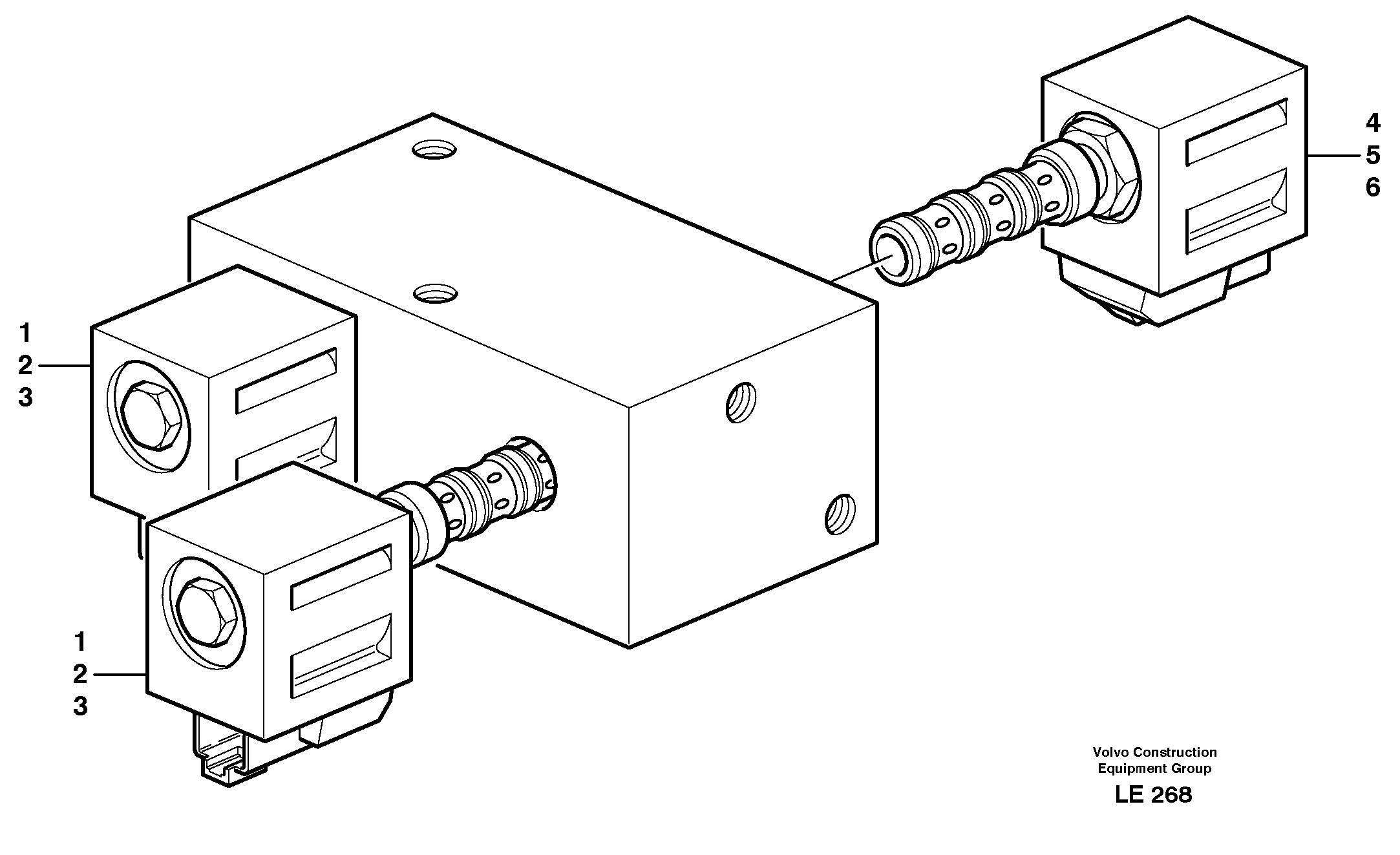 Схема запчастей Volvo EC160 - 47589 Valve, grab bucket, X1 EC160 SER NO 1001-