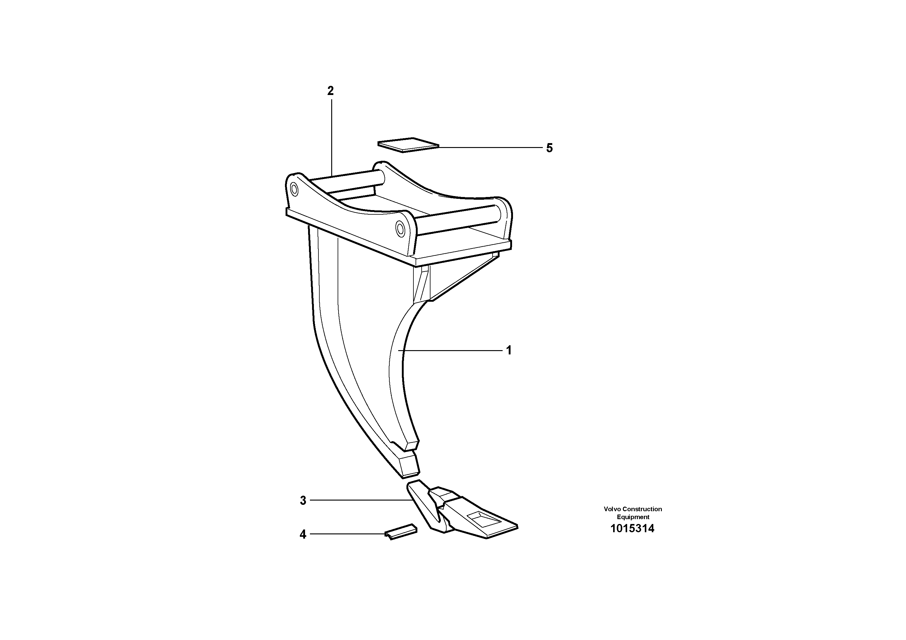 Схема запчастей Volvo EC160 - 10099 Рыхлитель EC160 SER NO 1001-