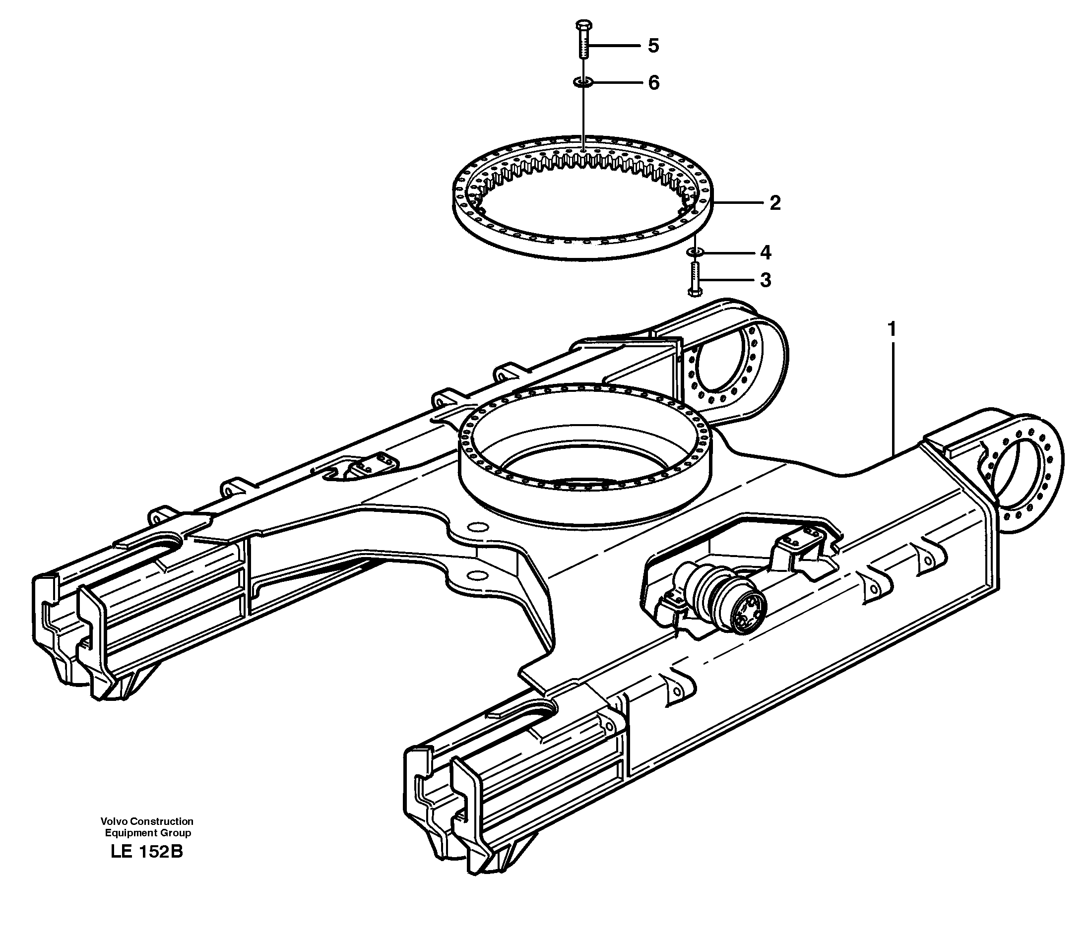 Схема запчастей Volvo EC160 - 48878 Slewing ring attachment EC160 SER NO 1001-