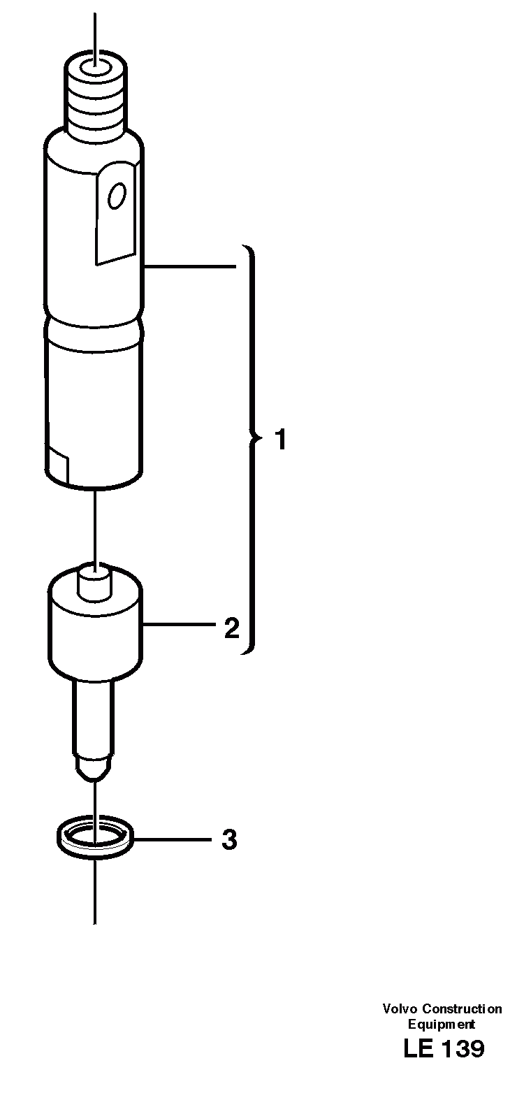 Схема запчастей Volvo EC160 - 35139 Форсунка топливная (инжектор) EC160 SER NO 1001-