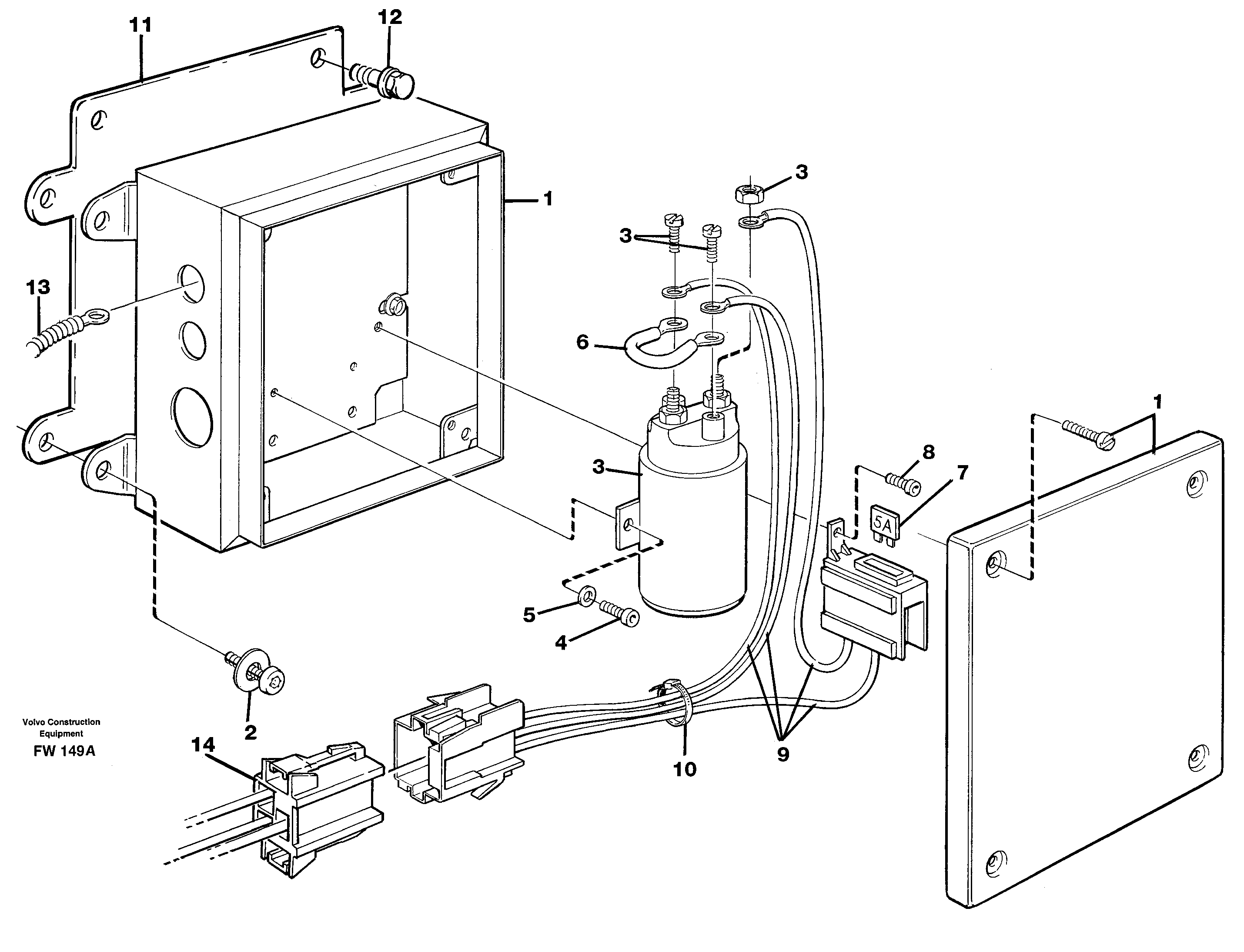 Схема запчастей Volvo EC280 - 17787 Starter element relay EC280 SER NO 1001-