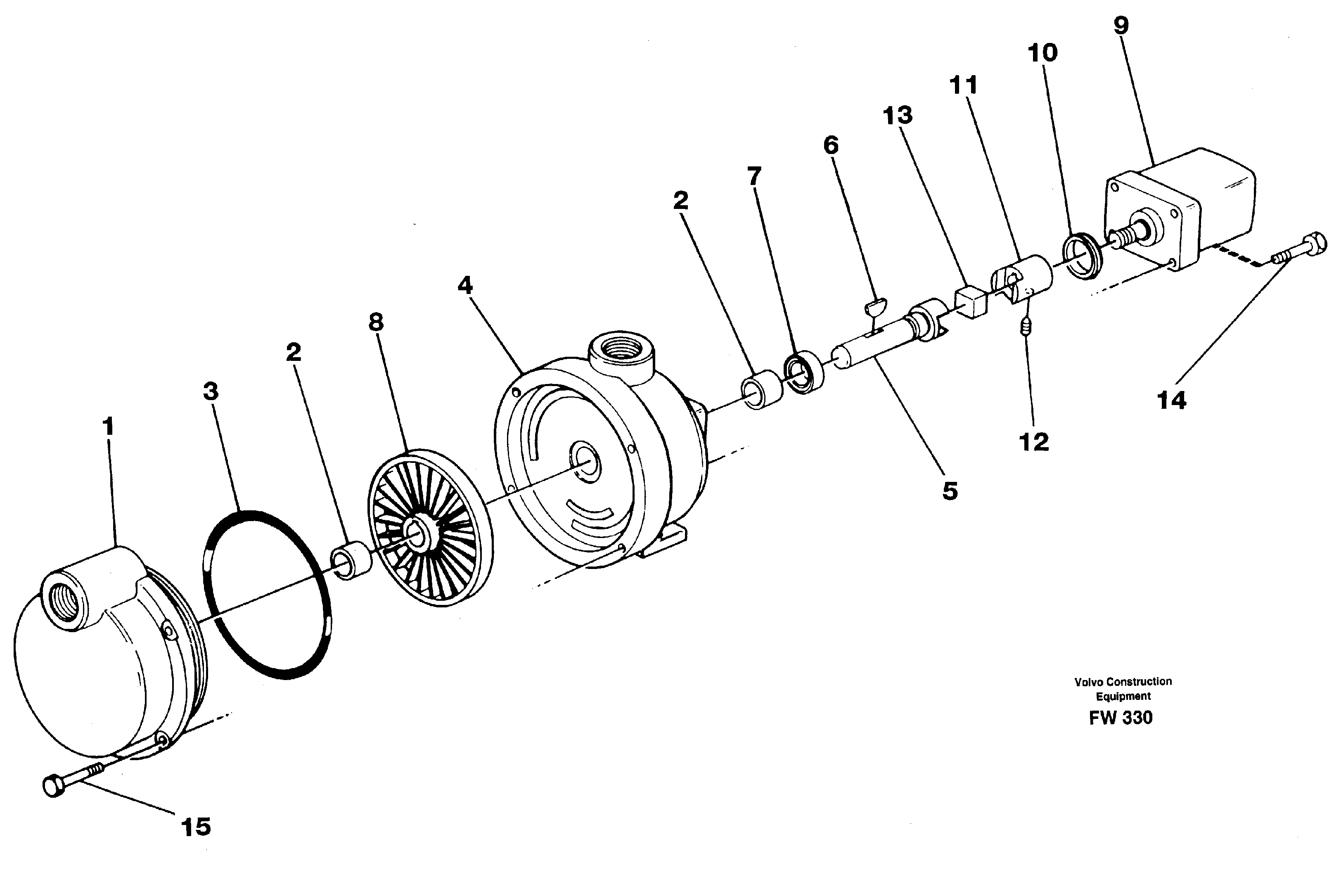 Схема запчастей Volvo EC280 - 30935 Fuel pump EC280 SER NO 1001-