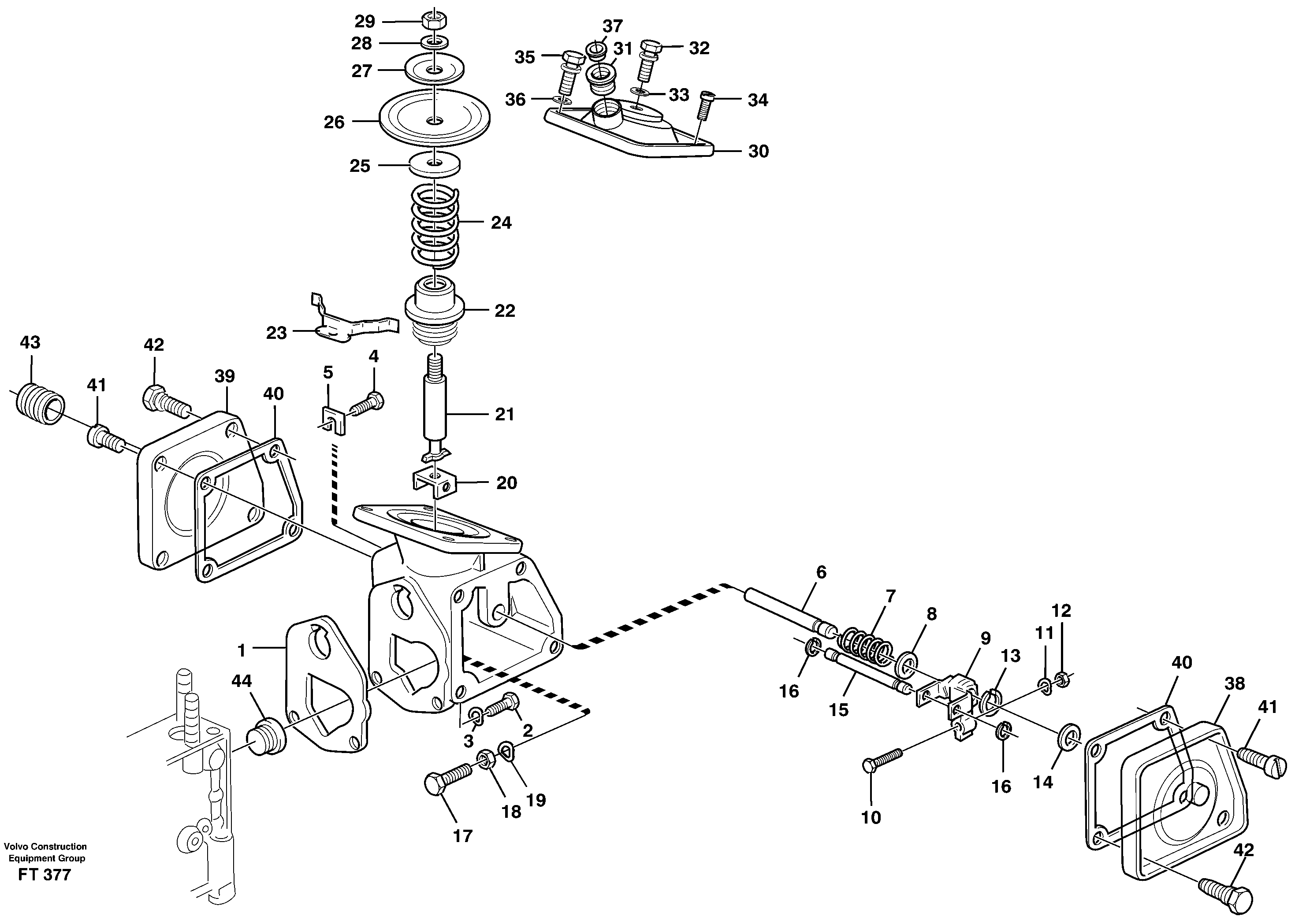 Схема запчастей Volvo EC340 - 75711 Smoke limiter EC340 SER NO 1001-