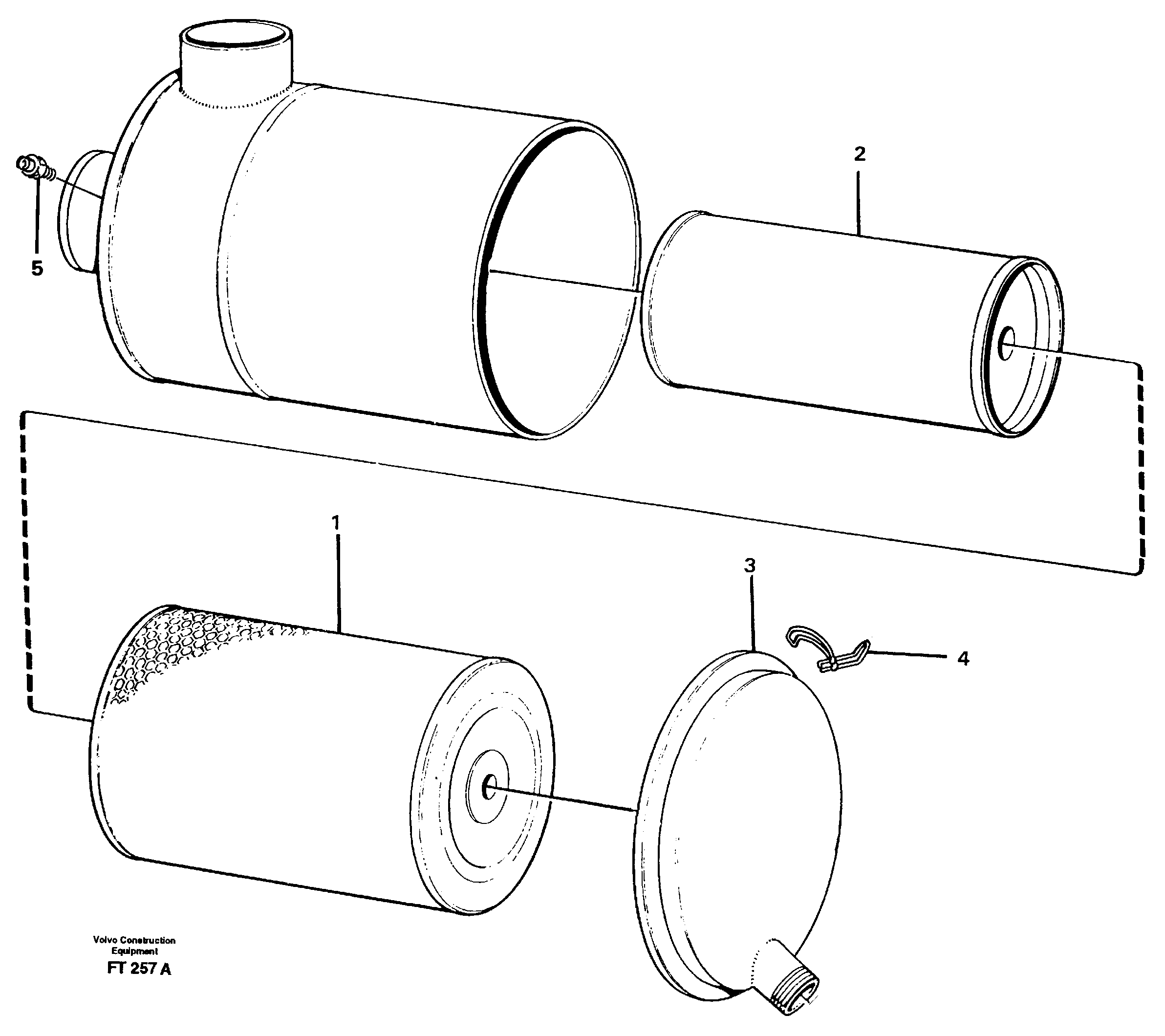 Схема запчастей Volvo EC340 - 68894 Фильтр воздушный EC340 SER NO 1001-