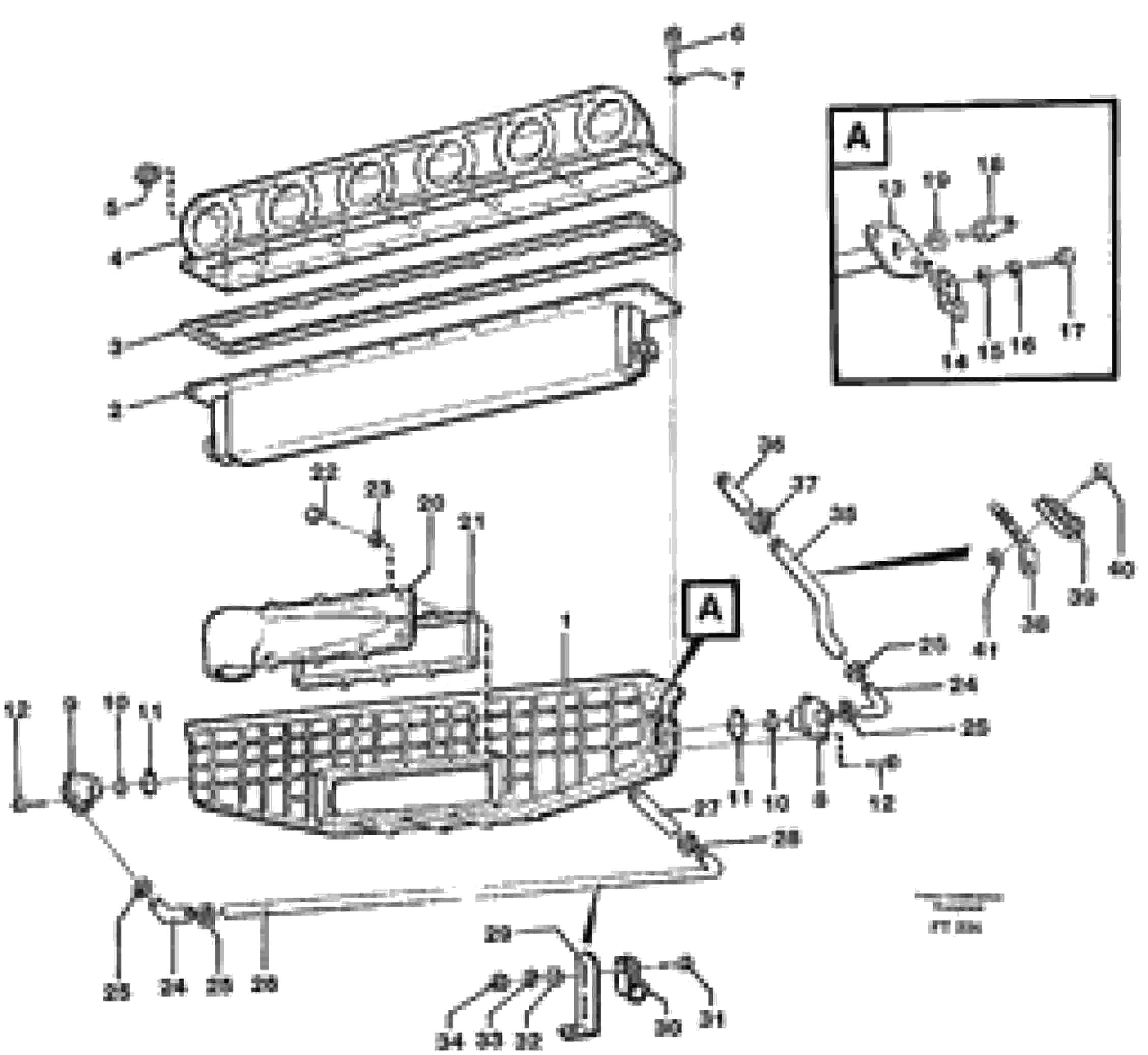 Схема запчастей Volvo EC340 - 72037 Intercooler EC340 SER NO 1001-
