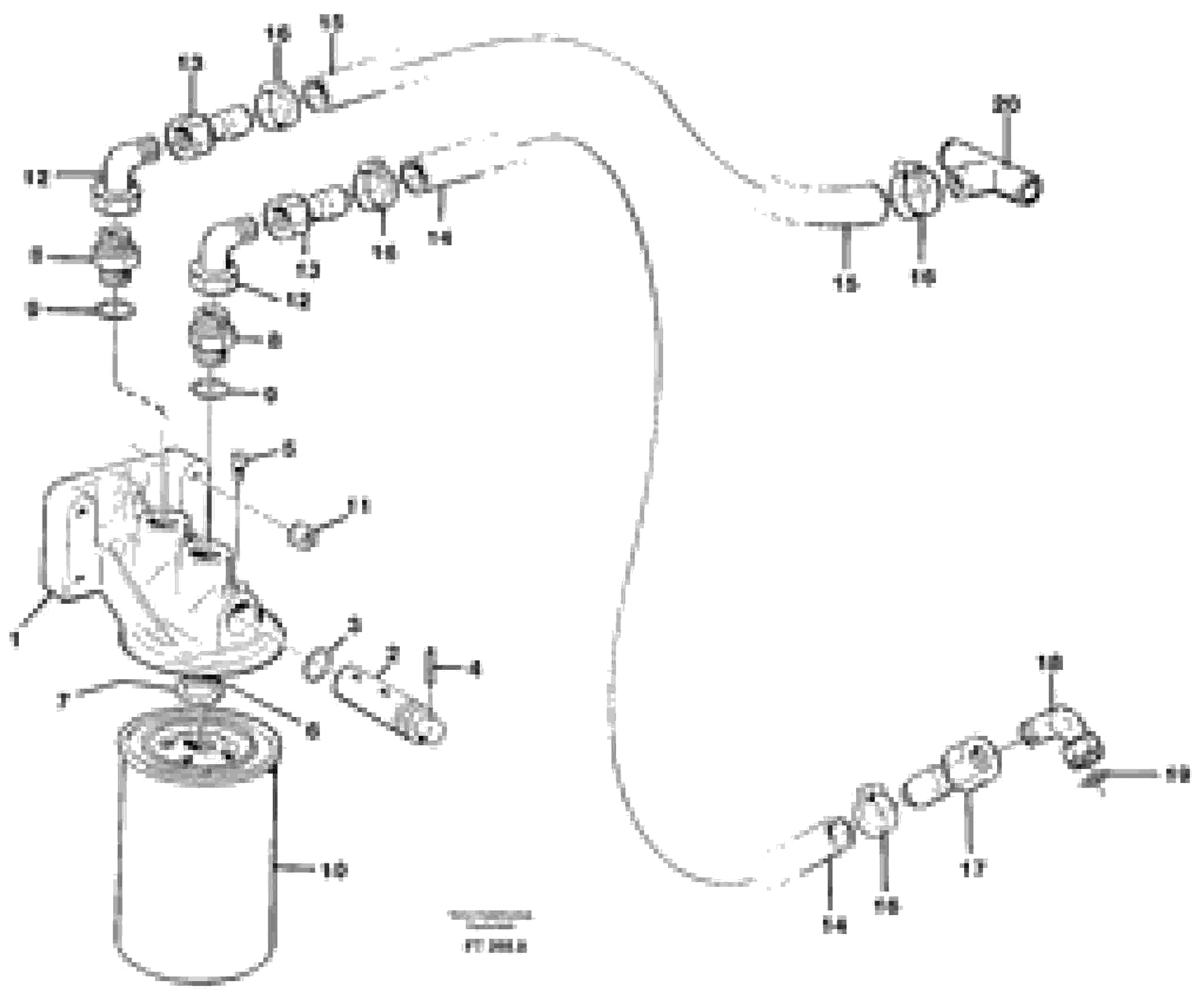 Схема запчастей Volvo EC340 - 88351 Coolant filter EC340 SER NO 1001-
