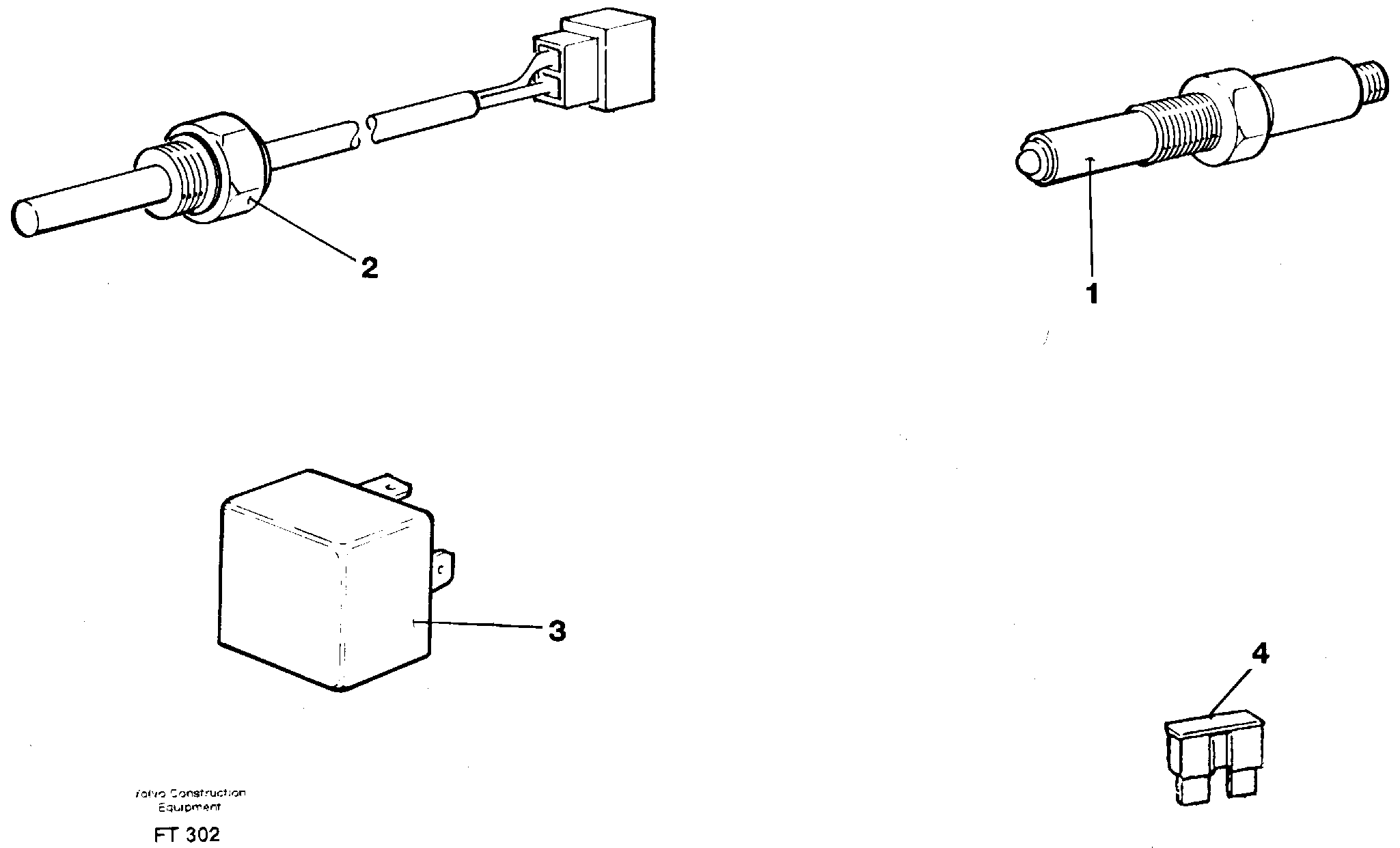 Схема запчастей Volvo EC340 - 73866 Level guards, sensor and relays EC340 SER NO 1001-