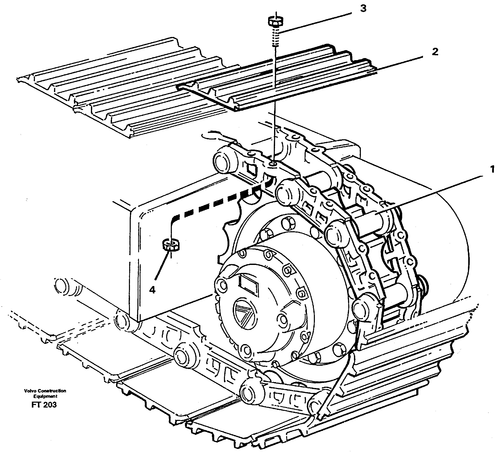 Схема запчастей Volvo EC340 - 75727 Crawler track EC340 SER NO 1001-