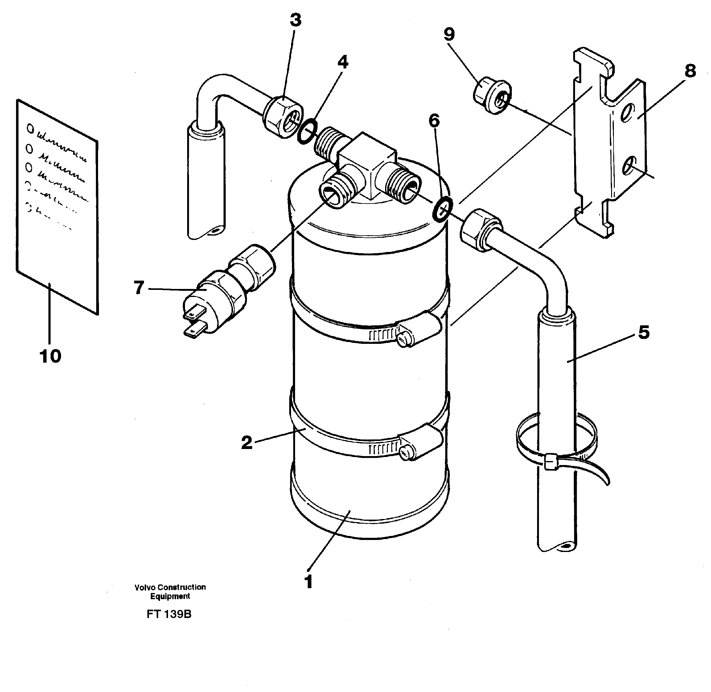Схема запчастей Volvo EC340 - 88805 Dry filter EC340 SER NO 1001-