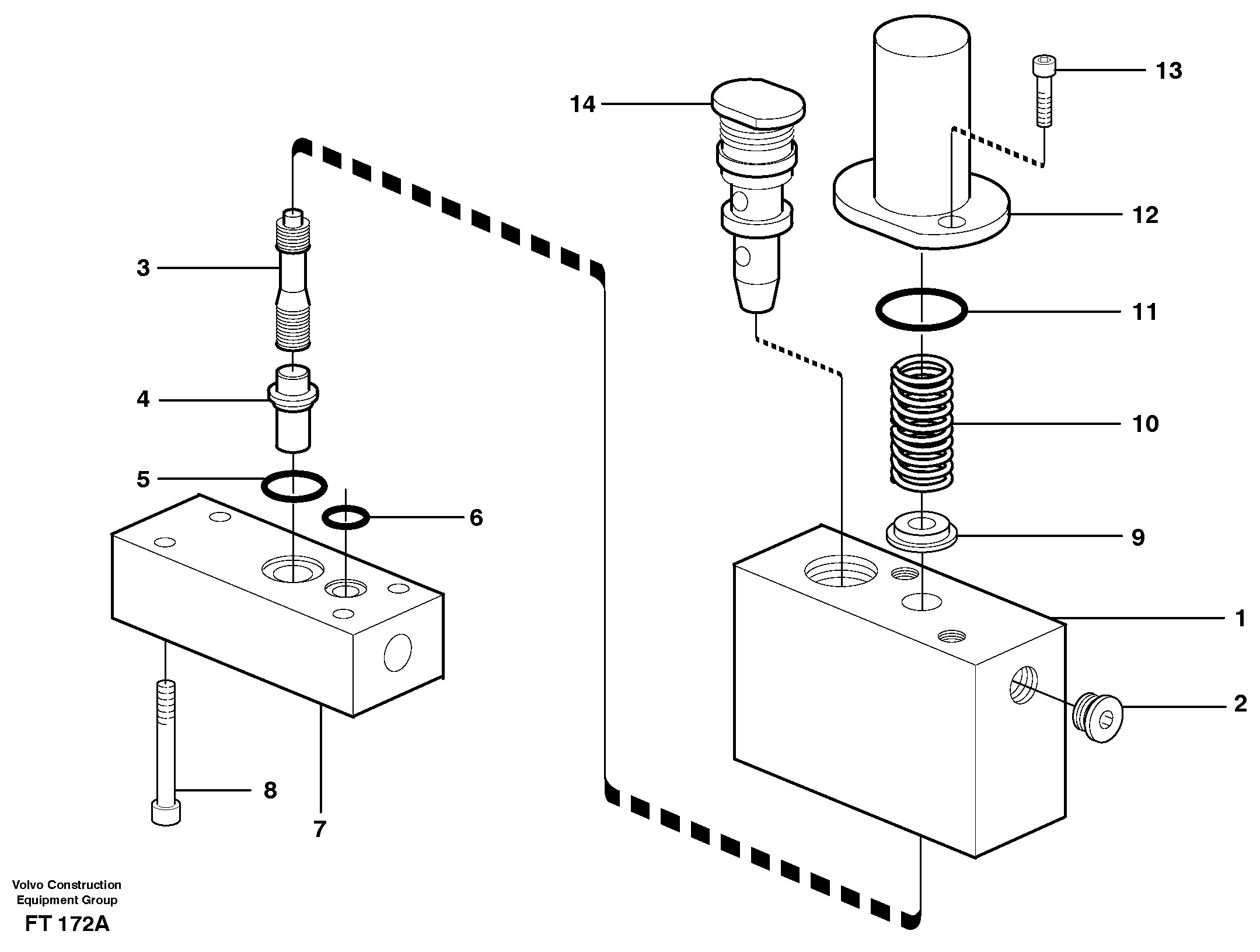 Схема запчастей Volvo EC340 - 68294 Thermostatic valve EC340 SER NO 1001-