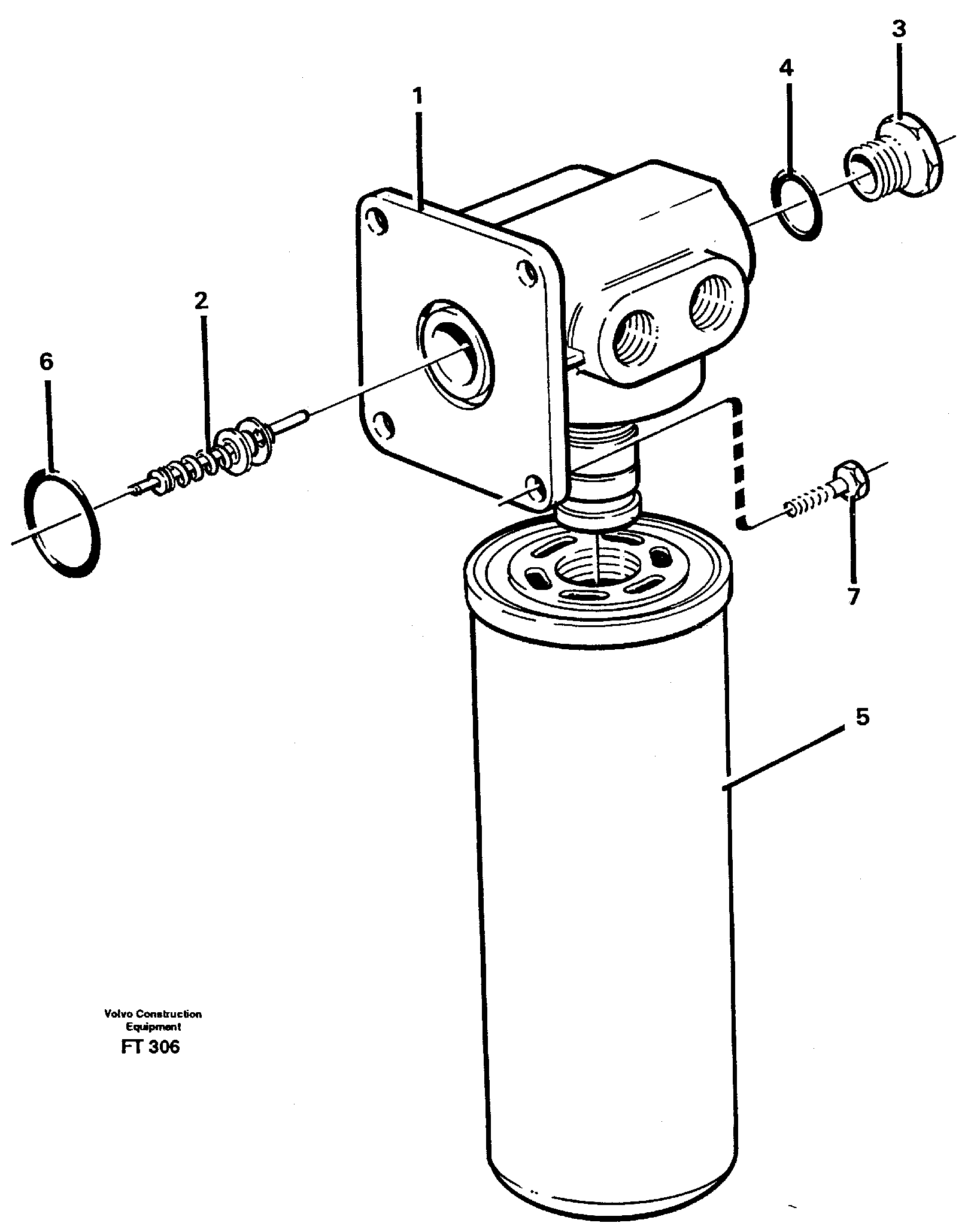 Схема запчастей Volvo EC340 - 68845 Leak oil filter EC340 SER NO 1001-