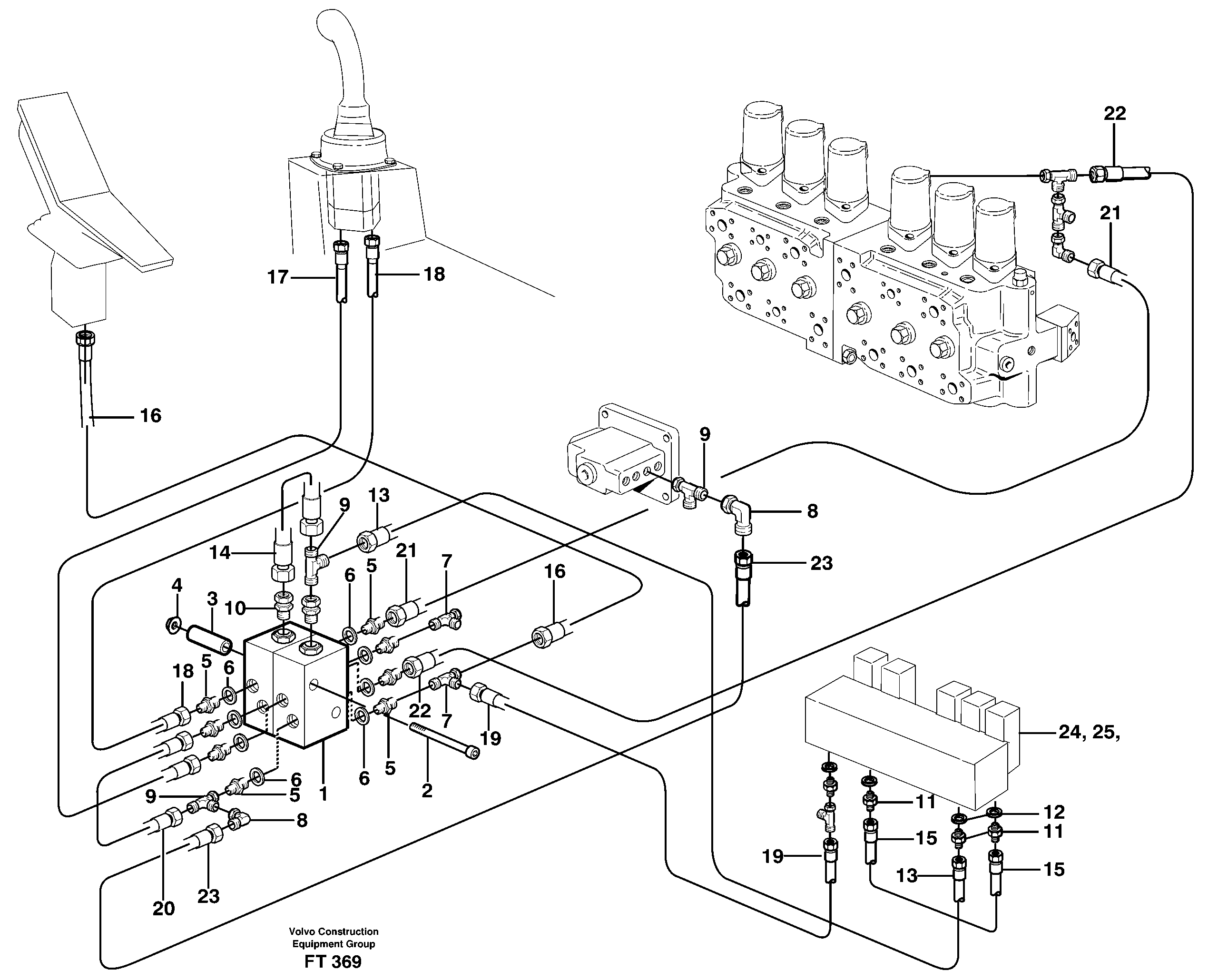 Схема запчастей Volvo EC340 - 74528 Grab equipment in base machine EC340 SER NO 1001-