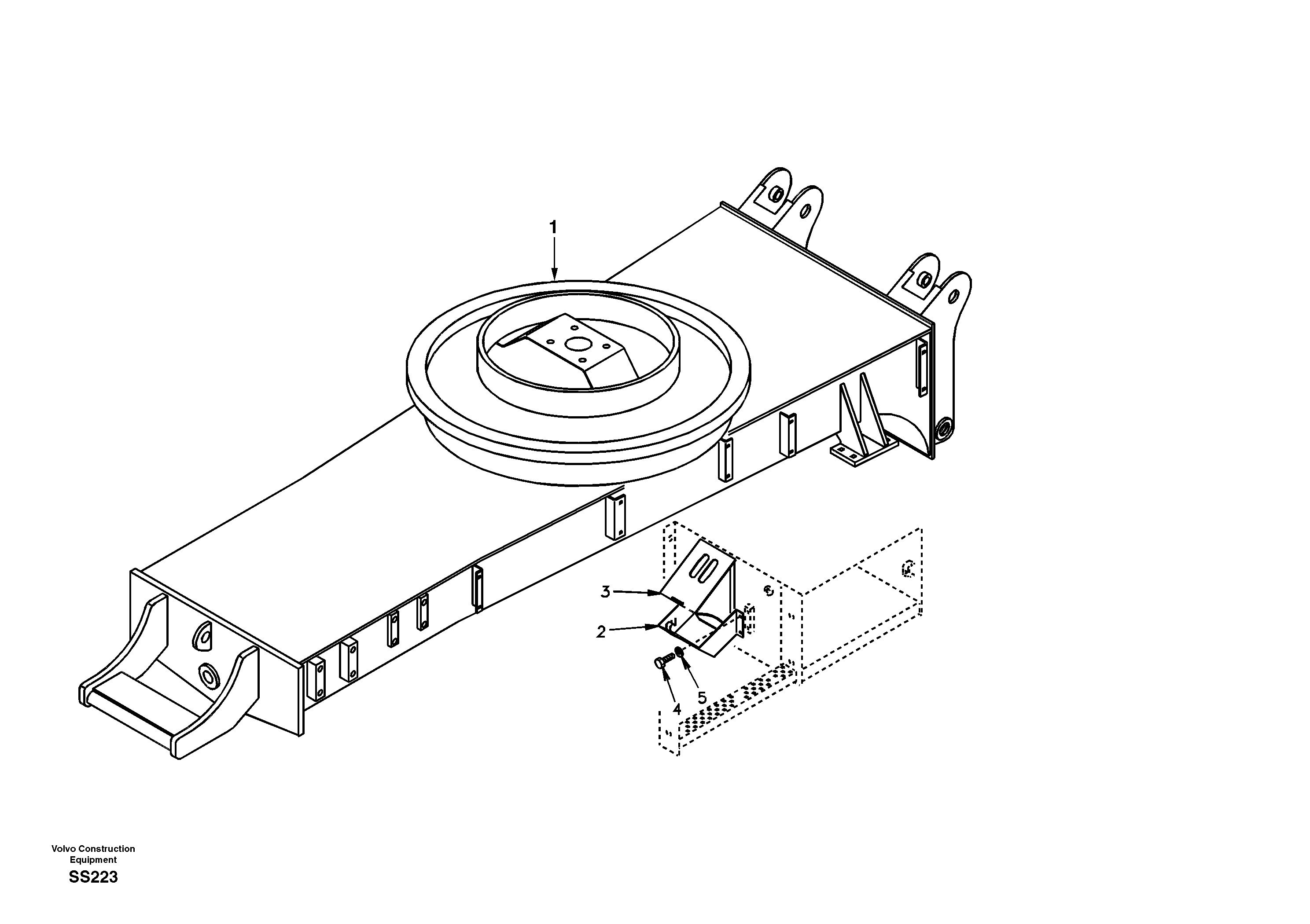 Схема запчастей Volvo EW130 - 11343 Рама экскаватора (ходовой части, шасси) EW130