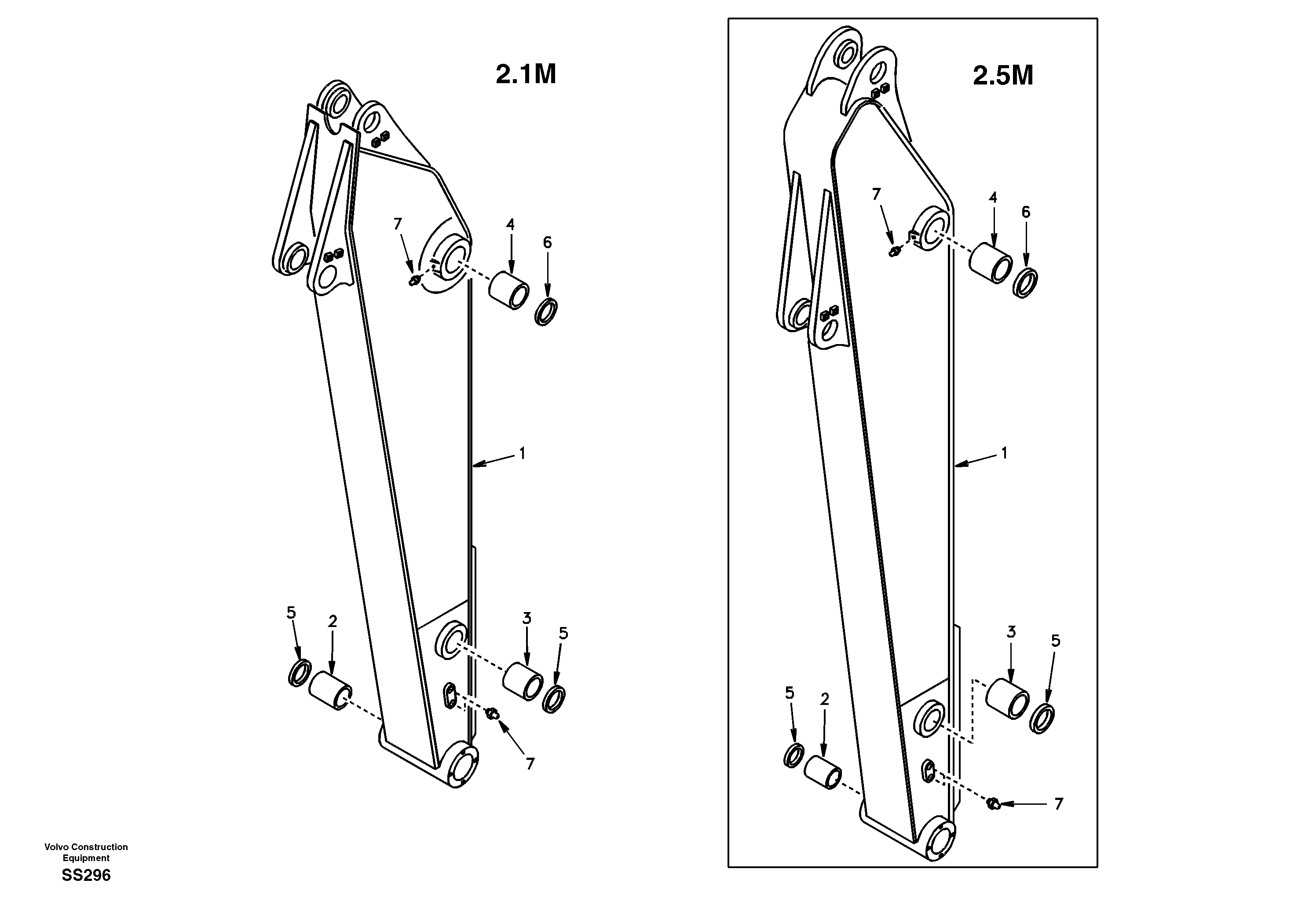 Схема запчастей Volvo EW130 - 89380 Dipper arm and grease piping with piping seat EW130