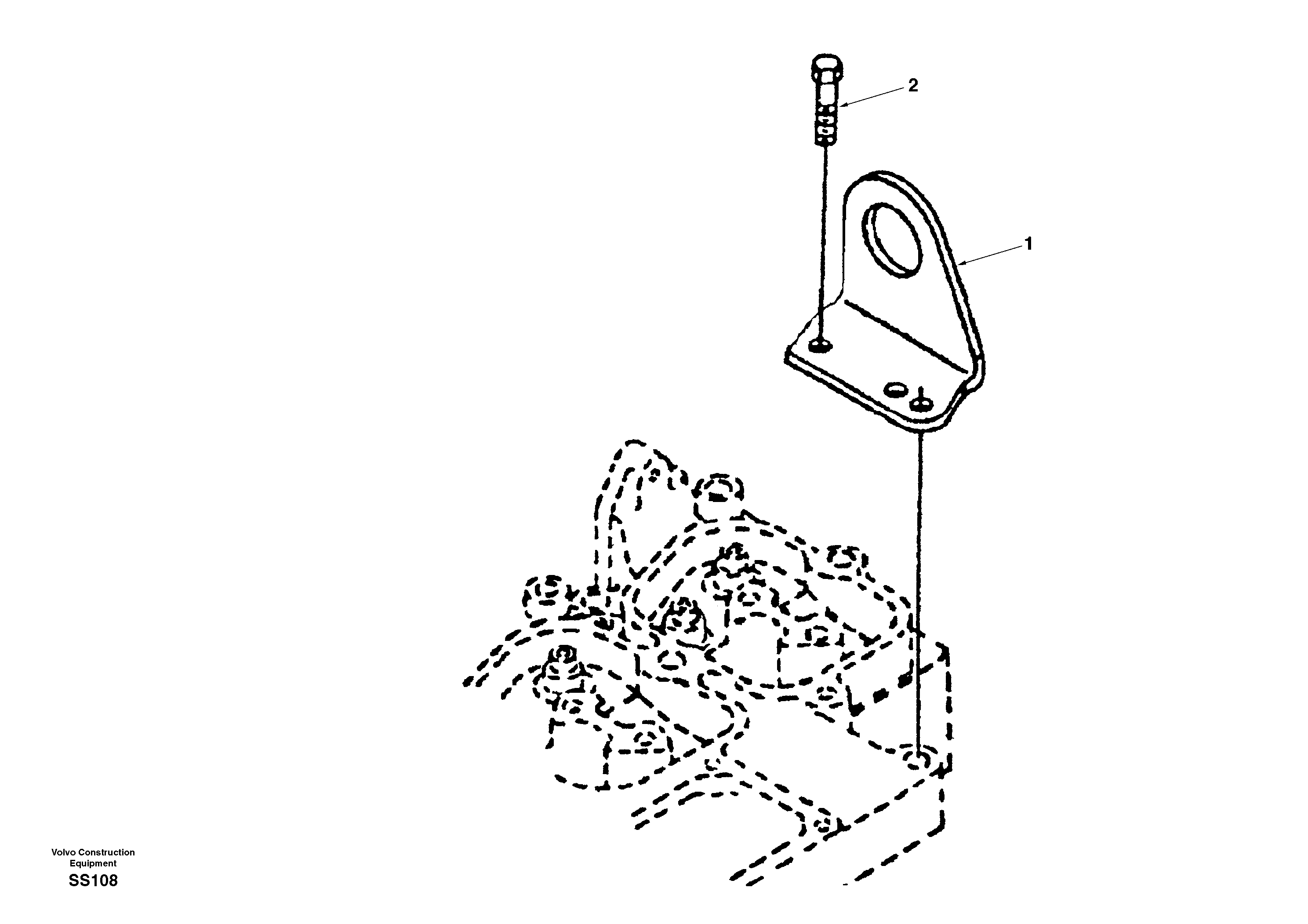 Схема запчастей Volvo EW130 - 9515 Lifting eye EW130